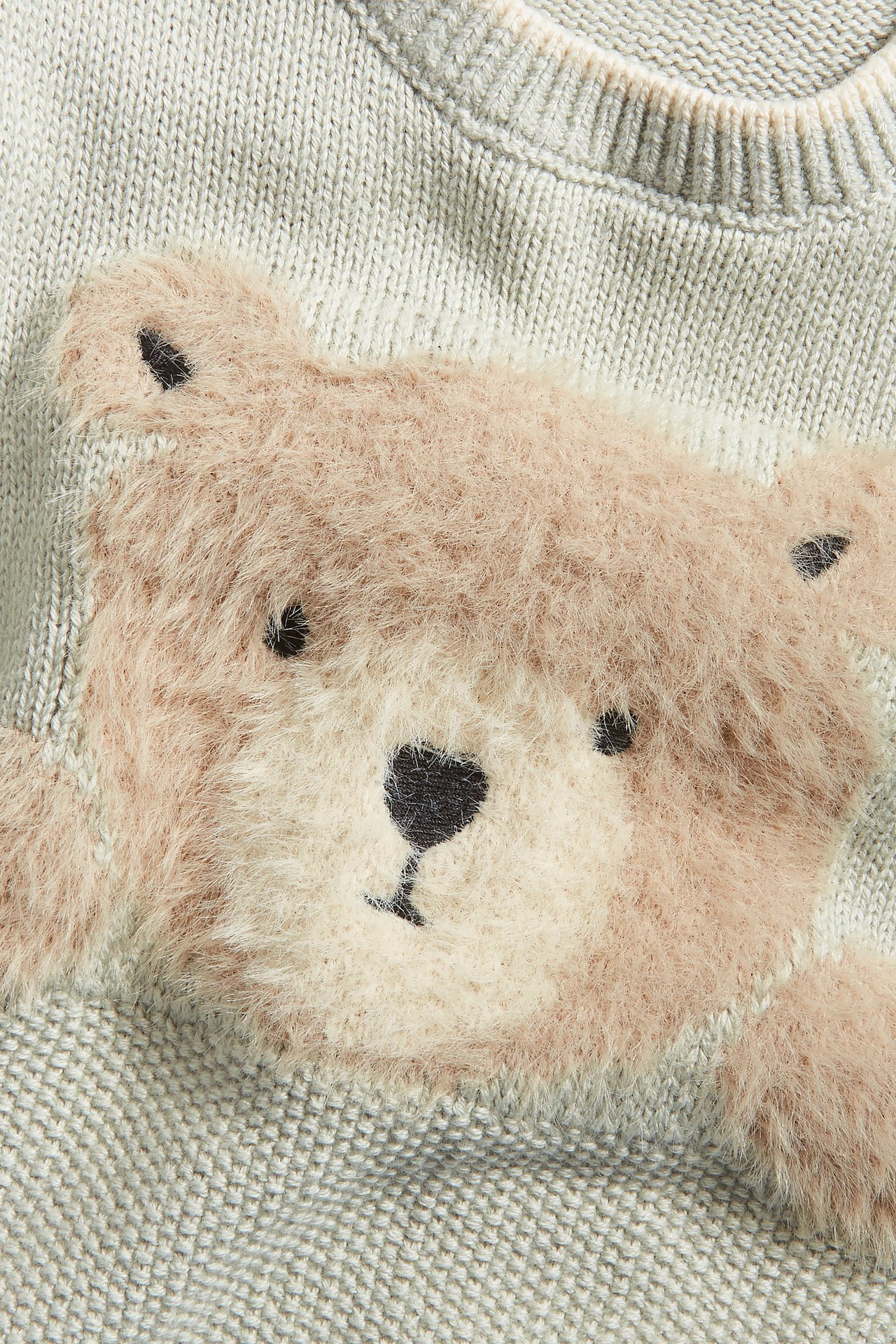 Pullover mit Stickerei - Grün - 4