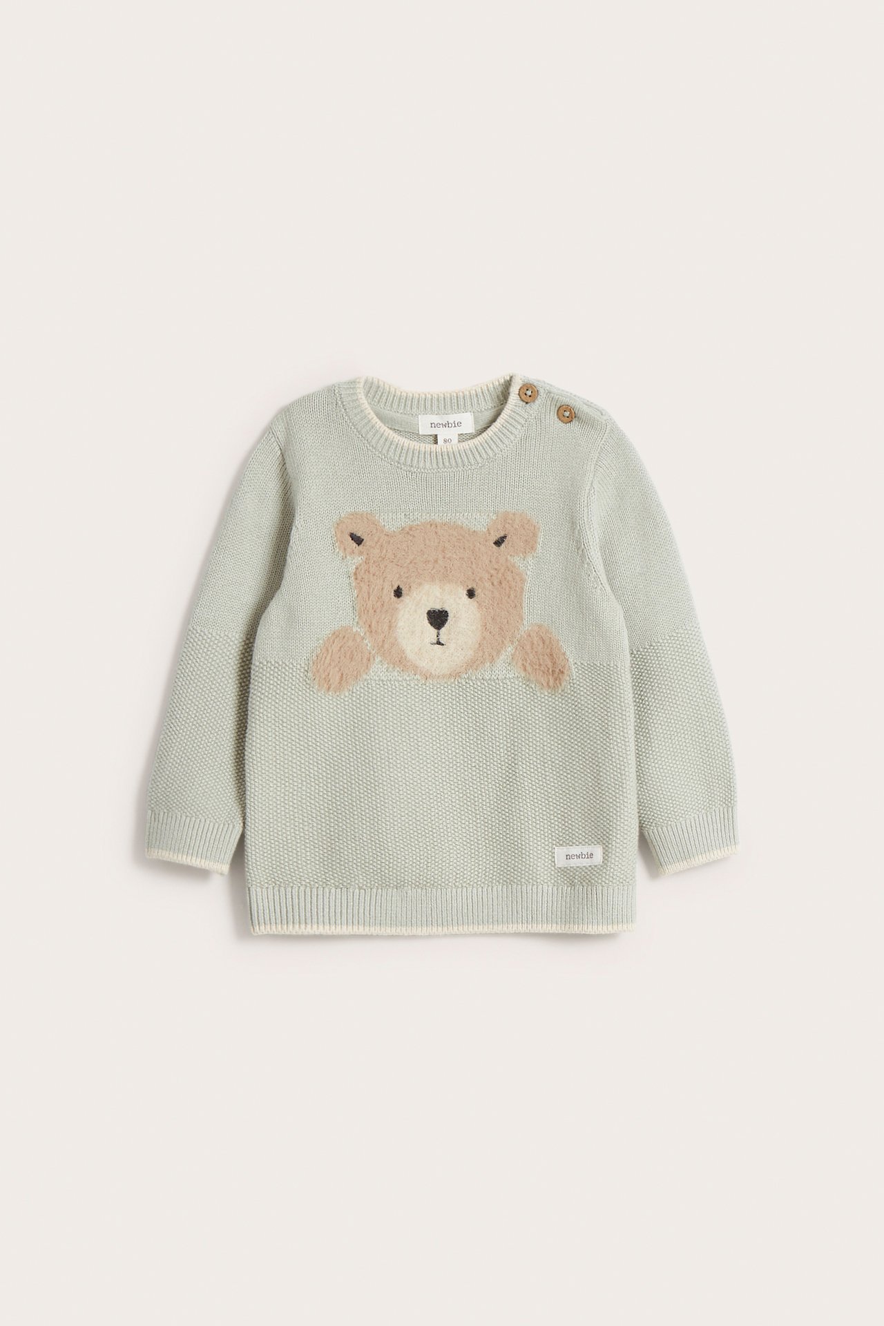 Pullover mit Stickerei - Grün - 5