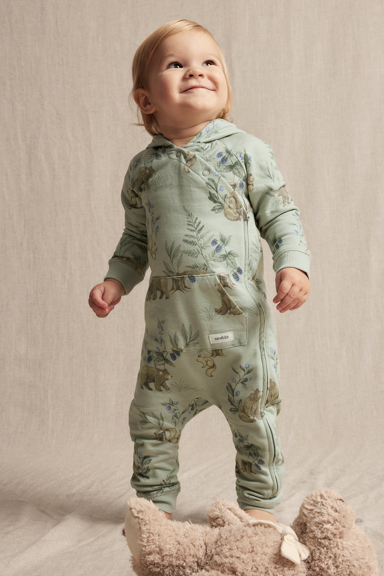 Warm jumpsuit with animal pattern - Gray - 5