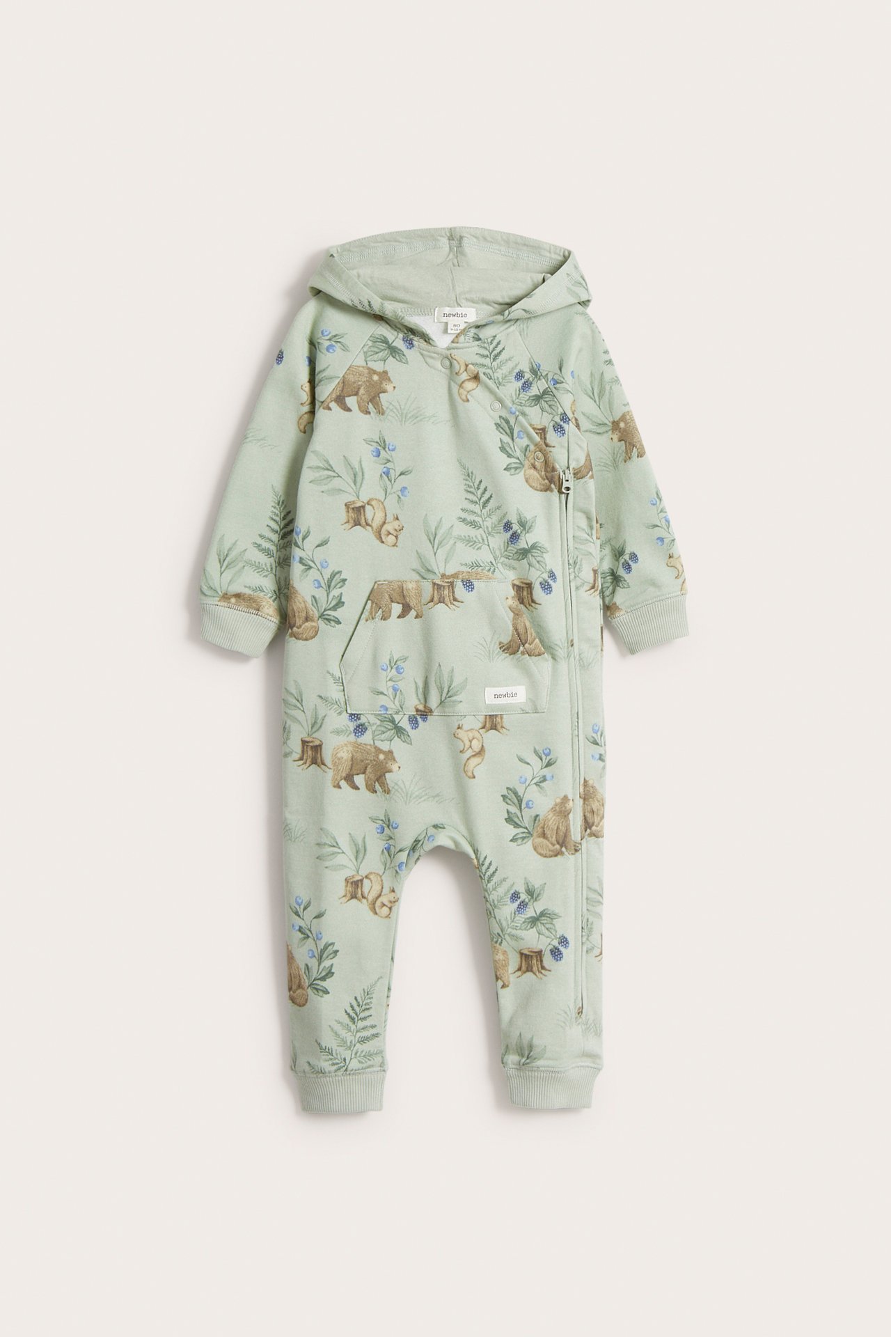 Warm jumpsuit with animal pattern