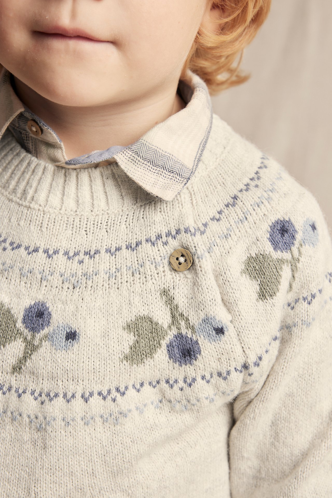 Strickpullover aus einem Wollgemisch - Beige meliert - 3