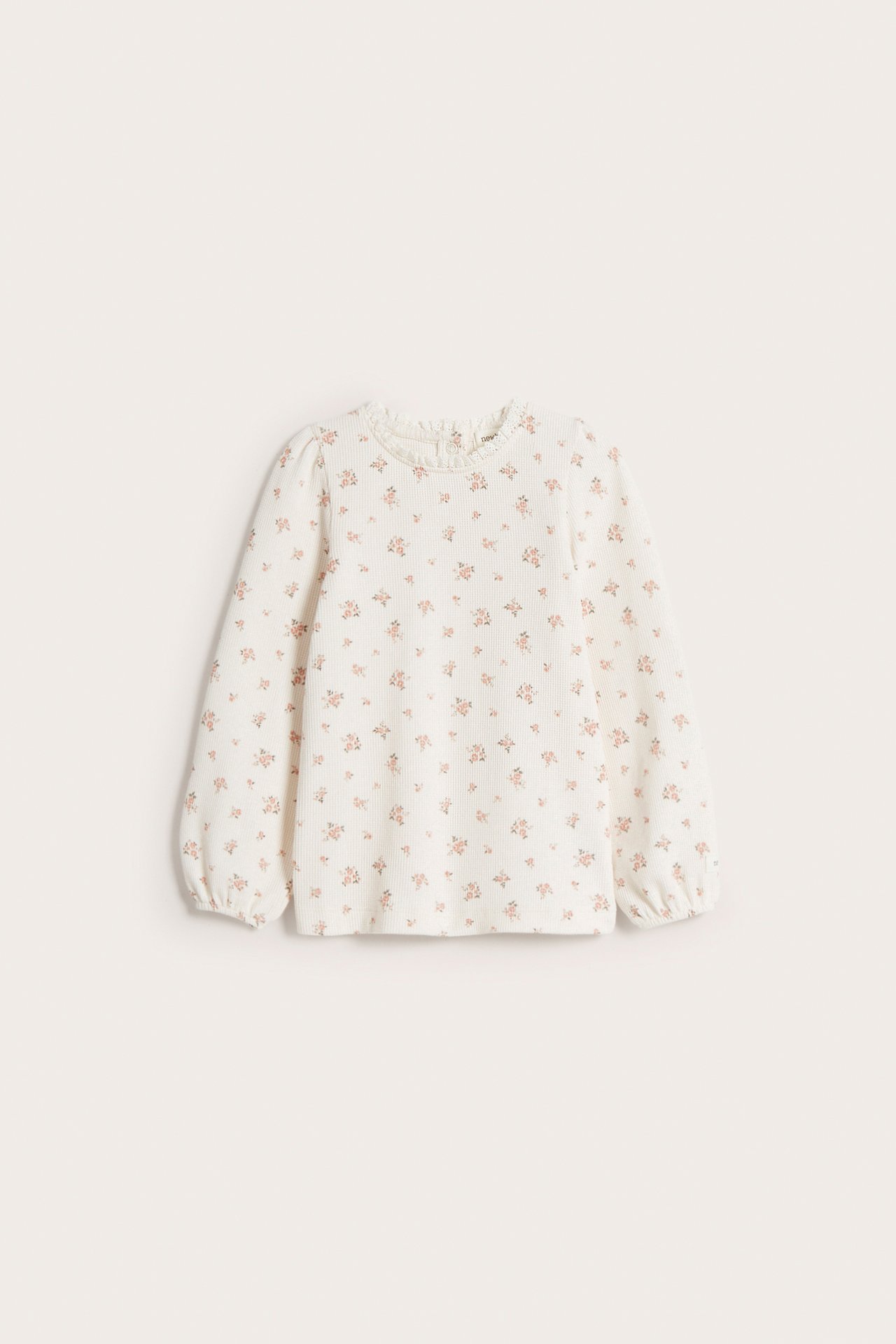 Long sleeve floral top - Off-white - 2