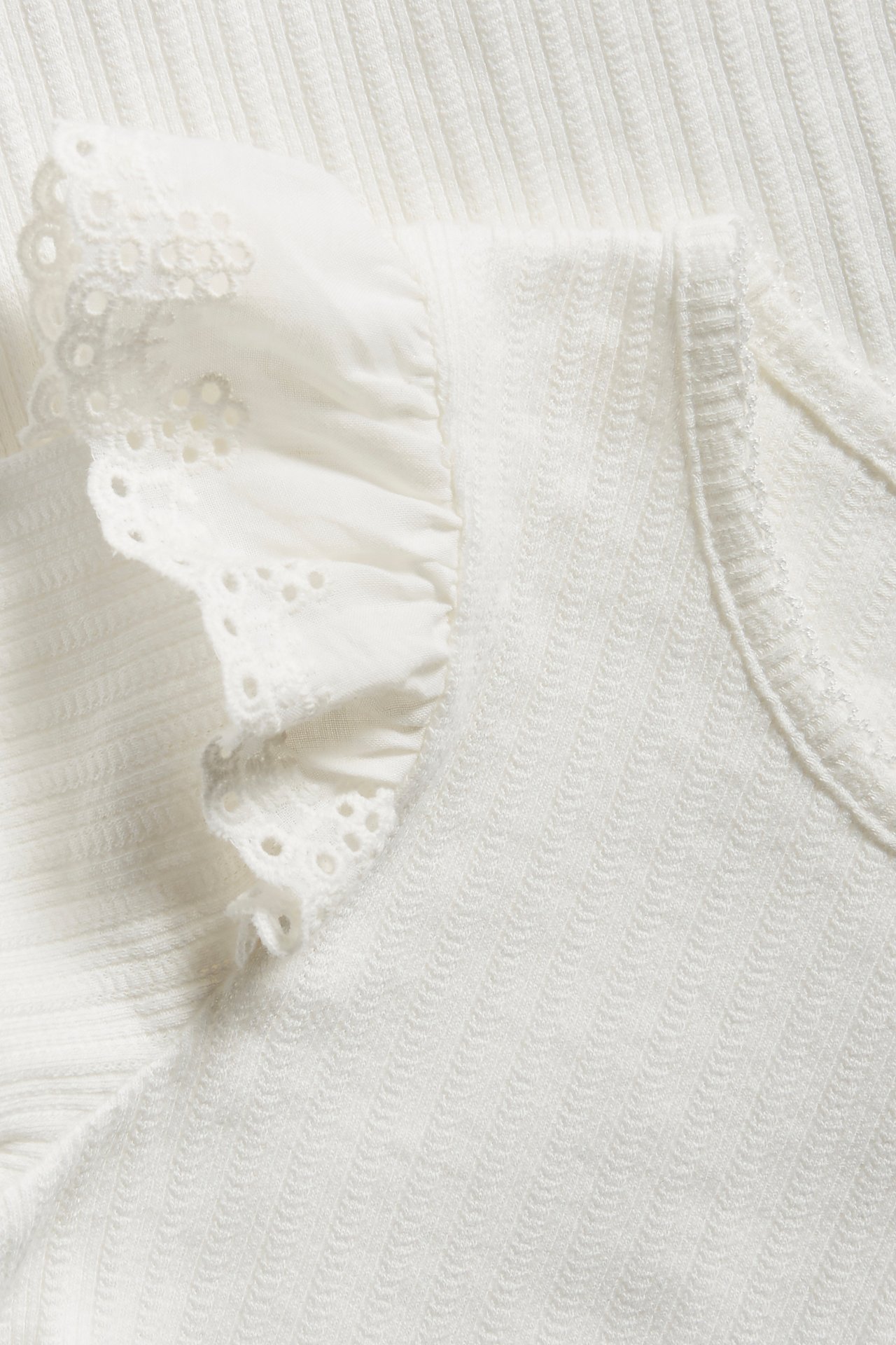 Frill top - Off-white - 1