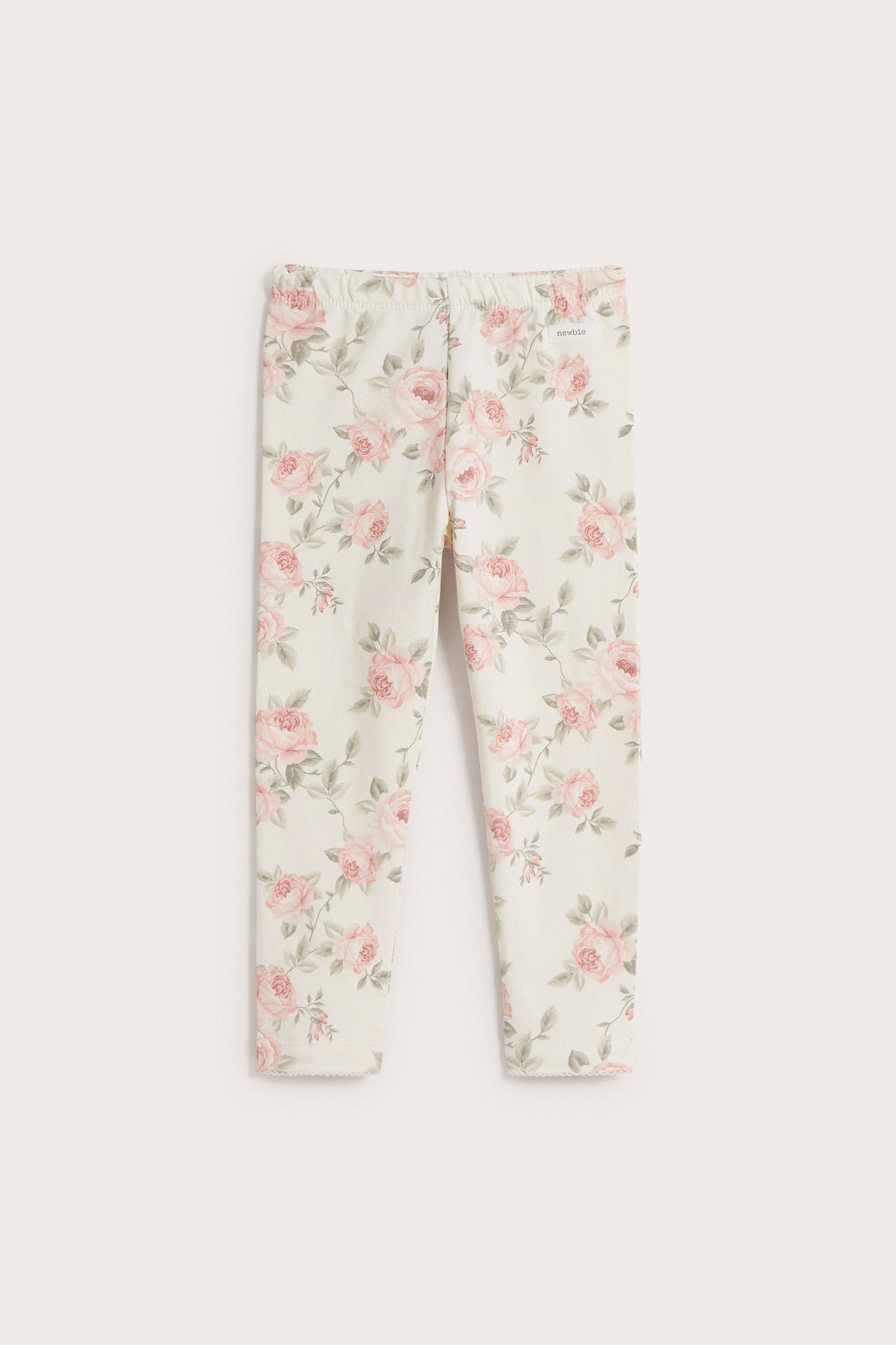 Leggings mit Rosenmuster - Naturweiß - 3