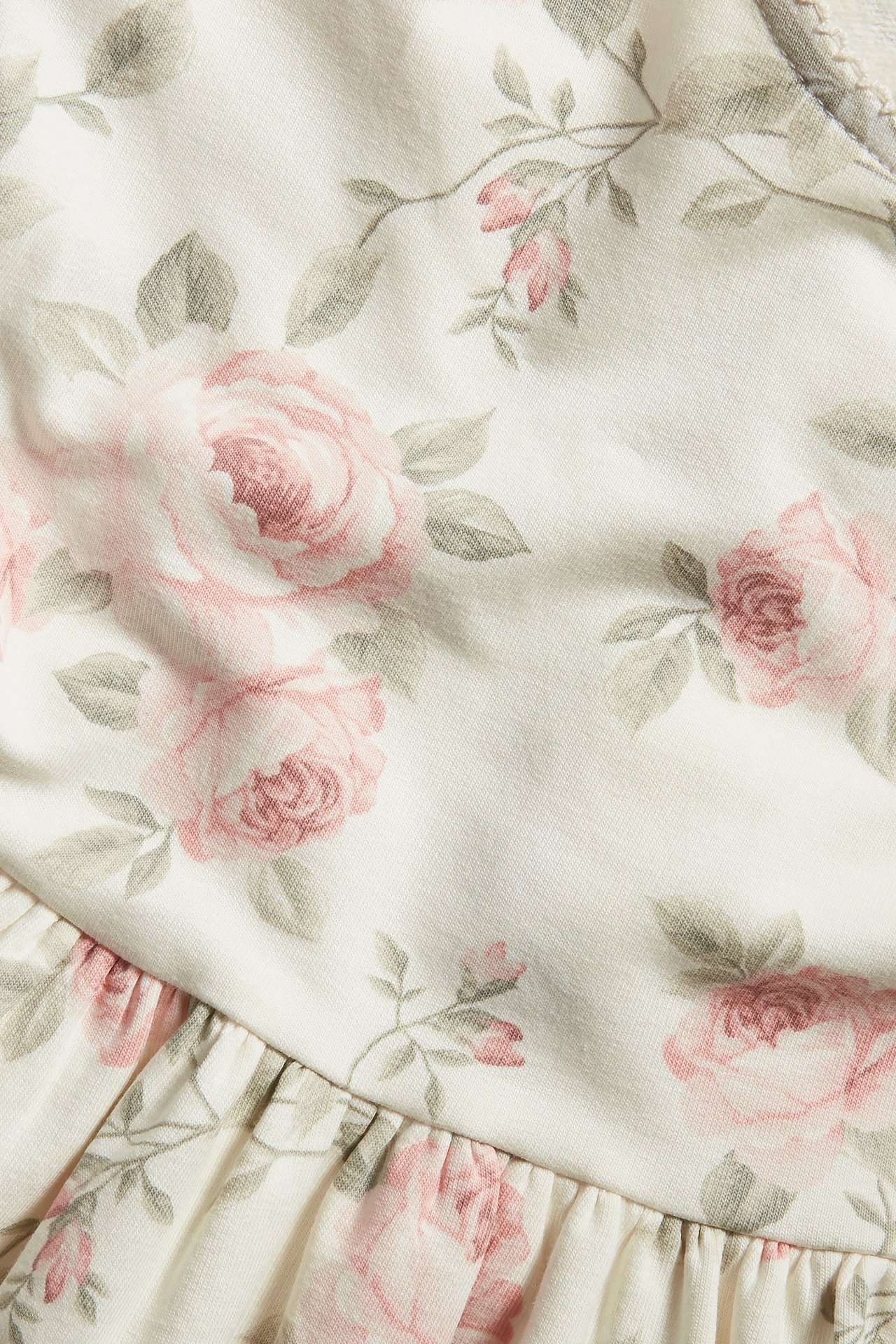 Rose print dress - Off-white - 6