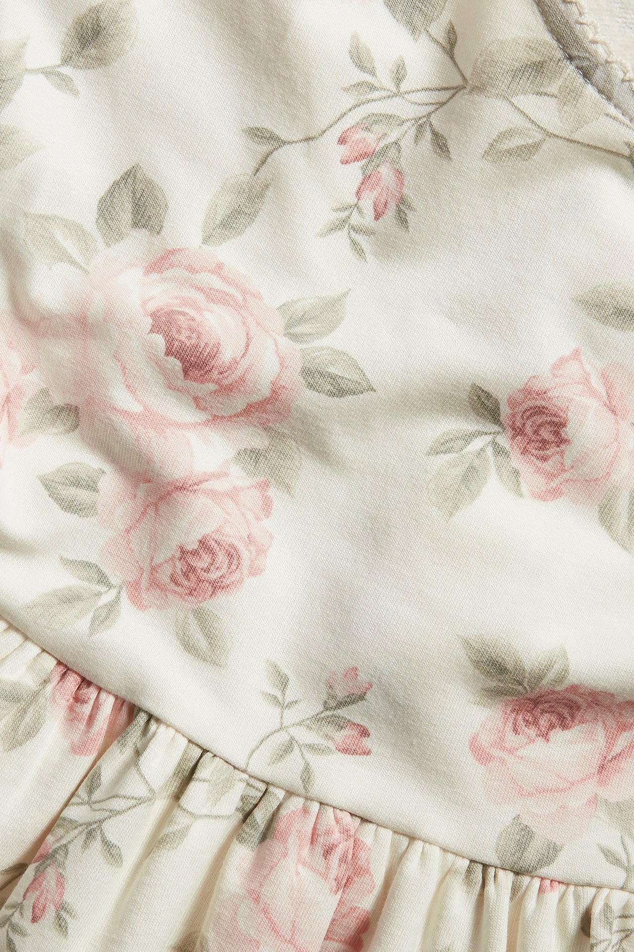 Rose print dress - Off-white - 5