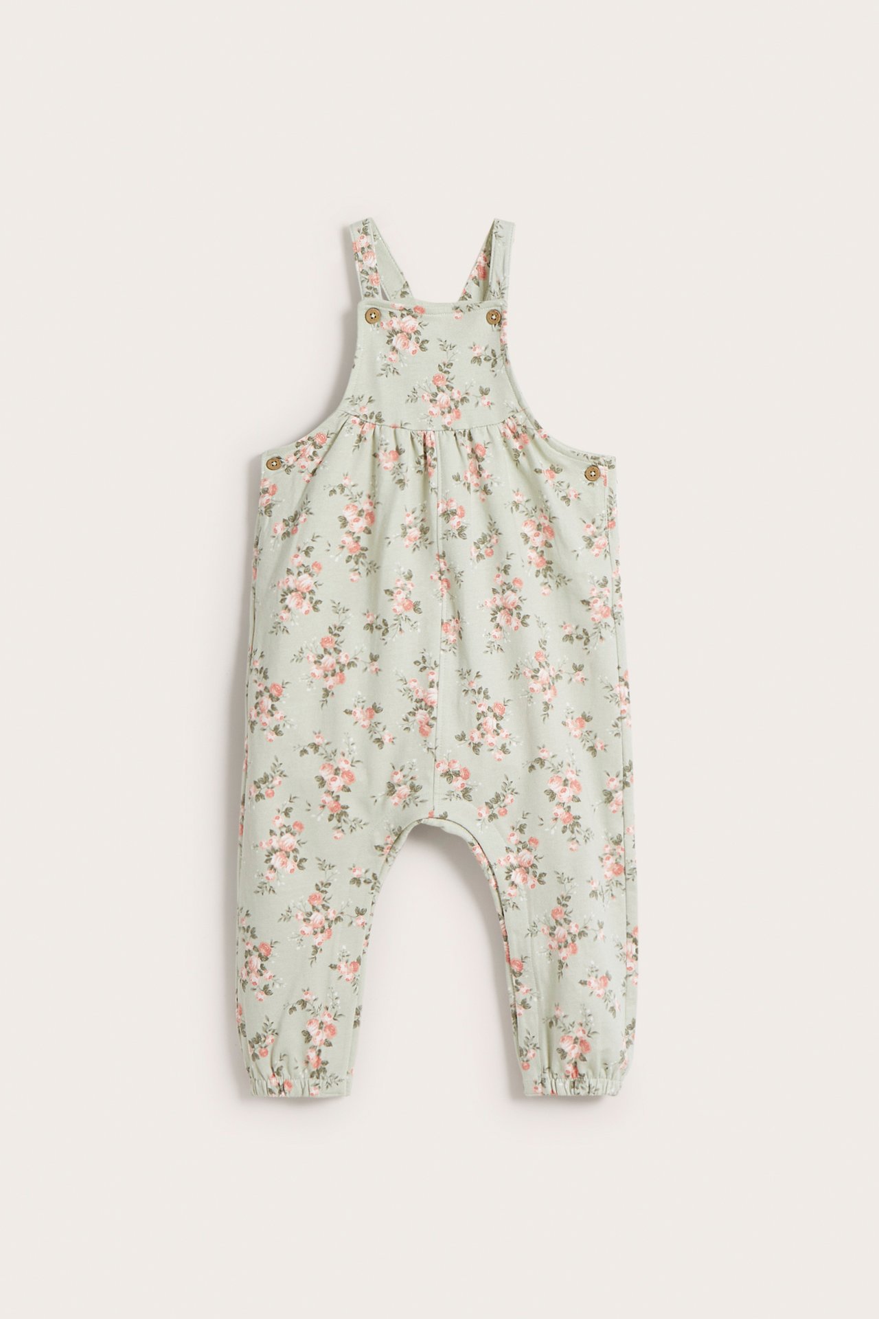 Floral dungarees - Light green - 5