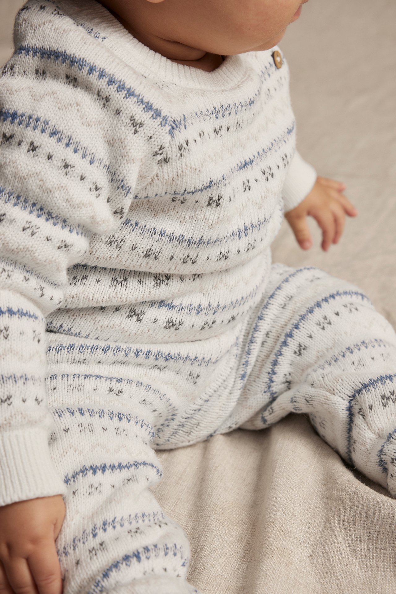 Jacquard knitted leggings - Off-white - 2