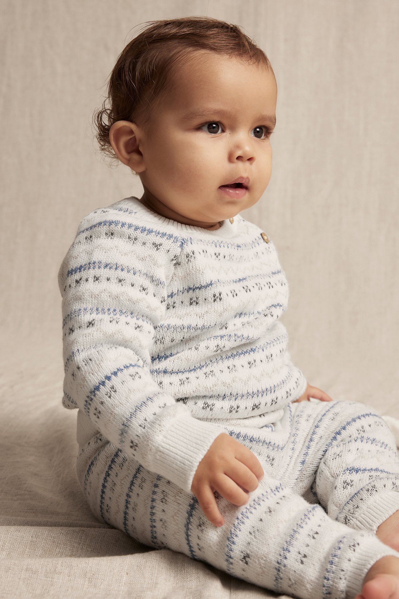 Jacquard knitted leggings - Off-white - 3