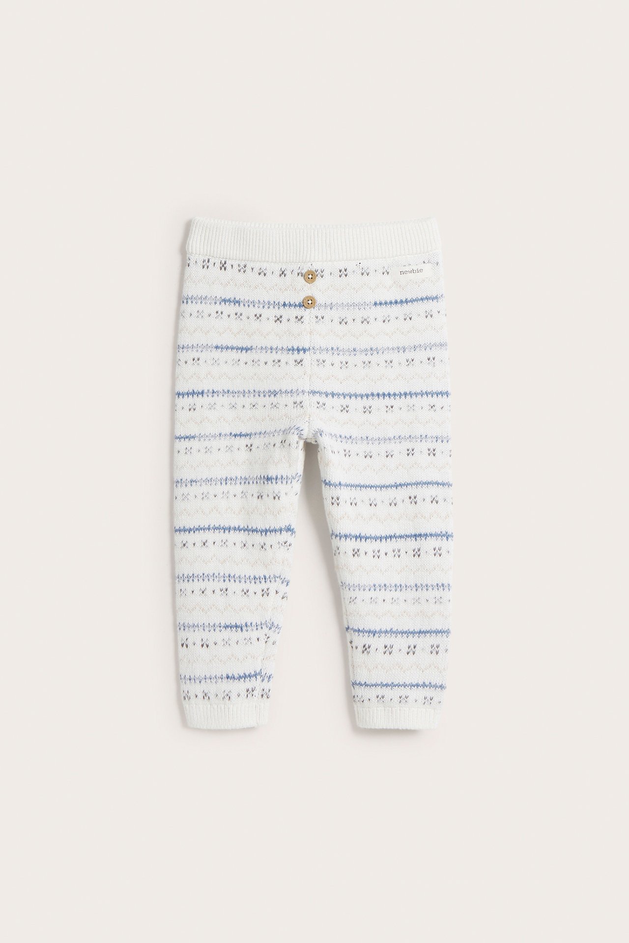 Jacquard knitted leggings - Off-white - 6