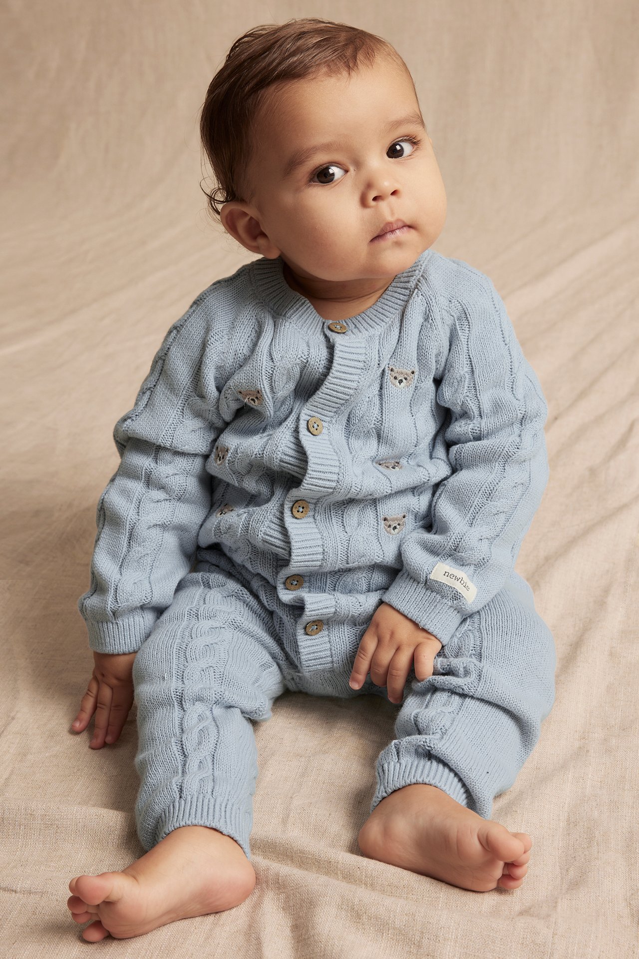 Jumpsuit with embroidery - Blue - 1