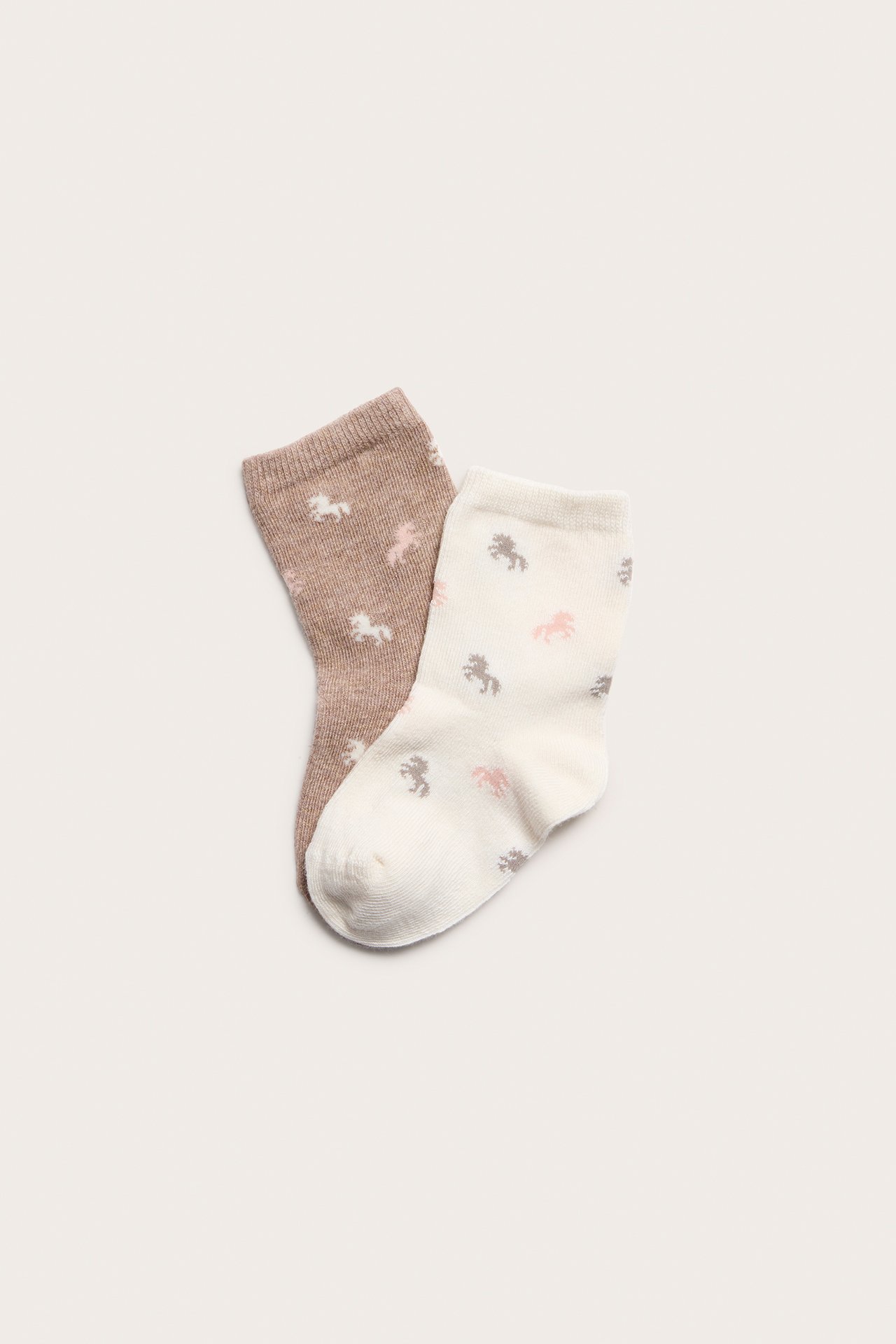 Multi circus horse socks 2-pack - Off-white - 1