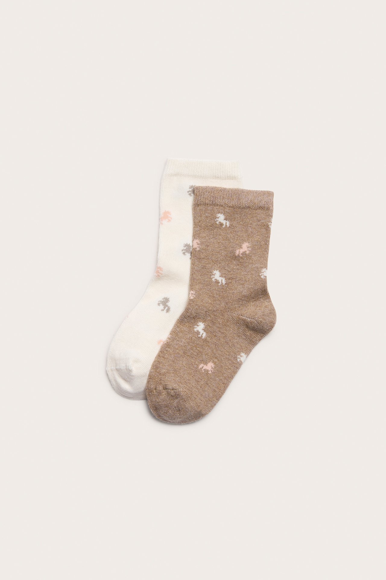 Multi circus horse socks 2-pack - Off-white - 1