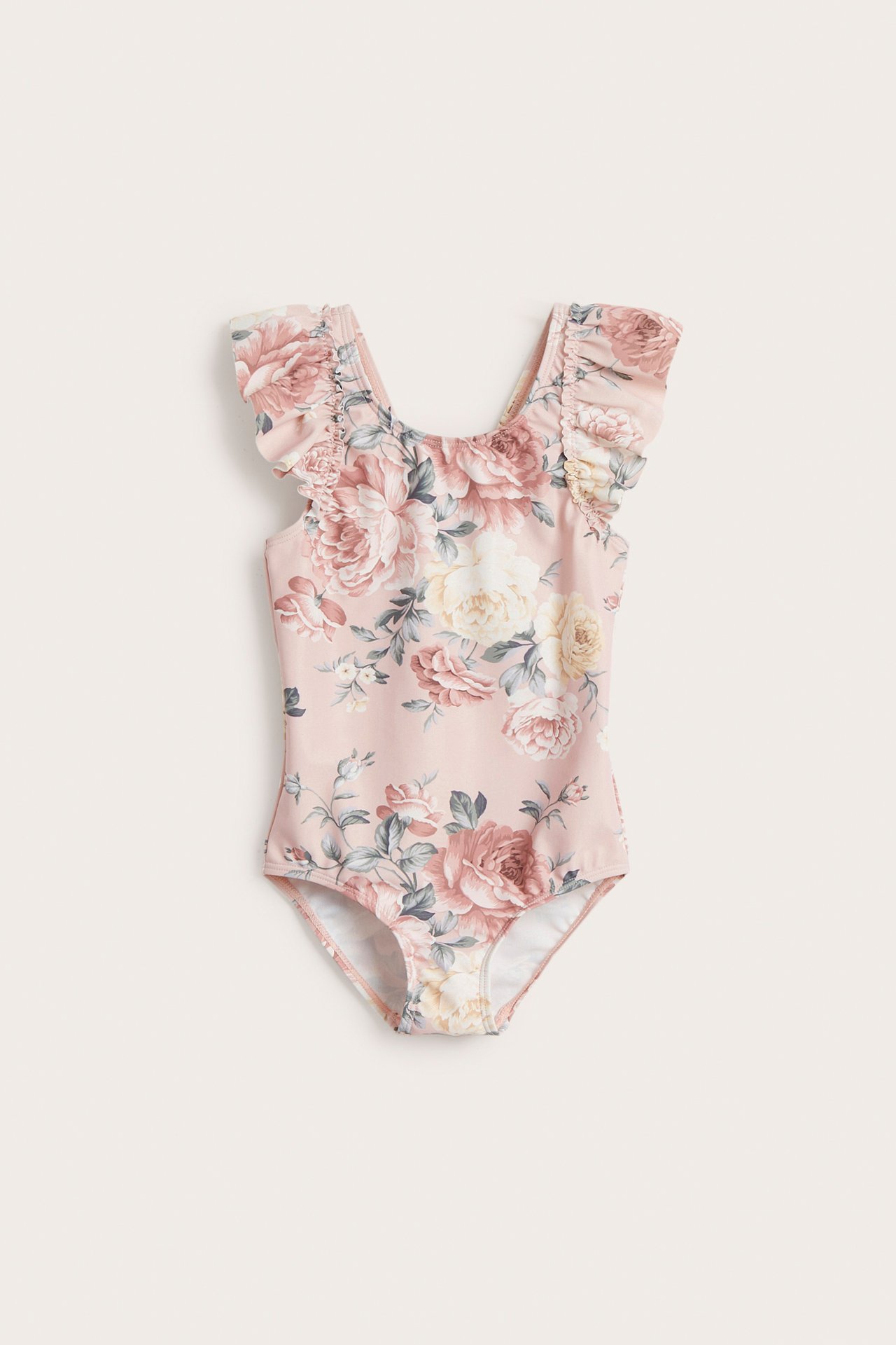 Floral swimsuit with bow