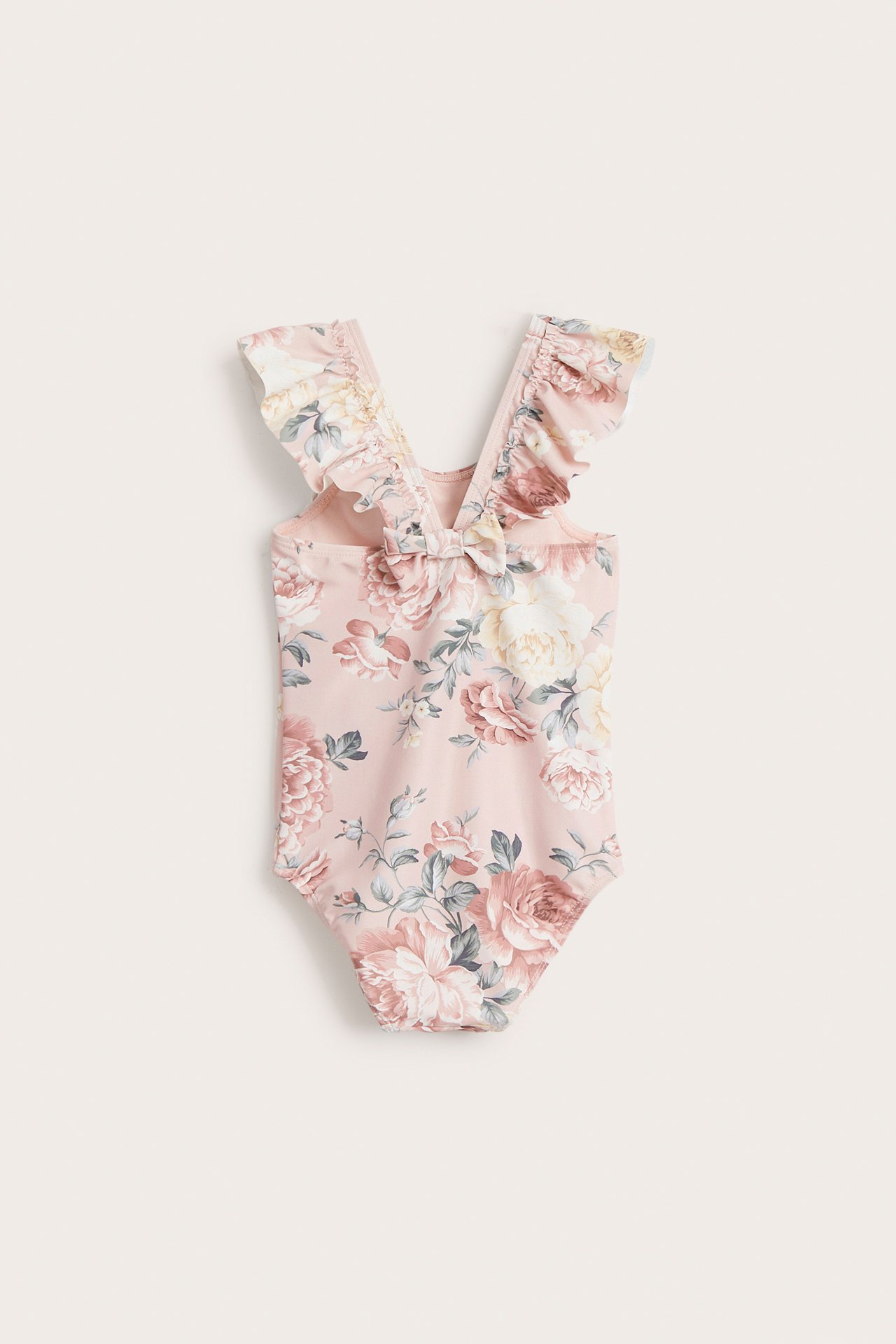 Floral swimsuit with bow