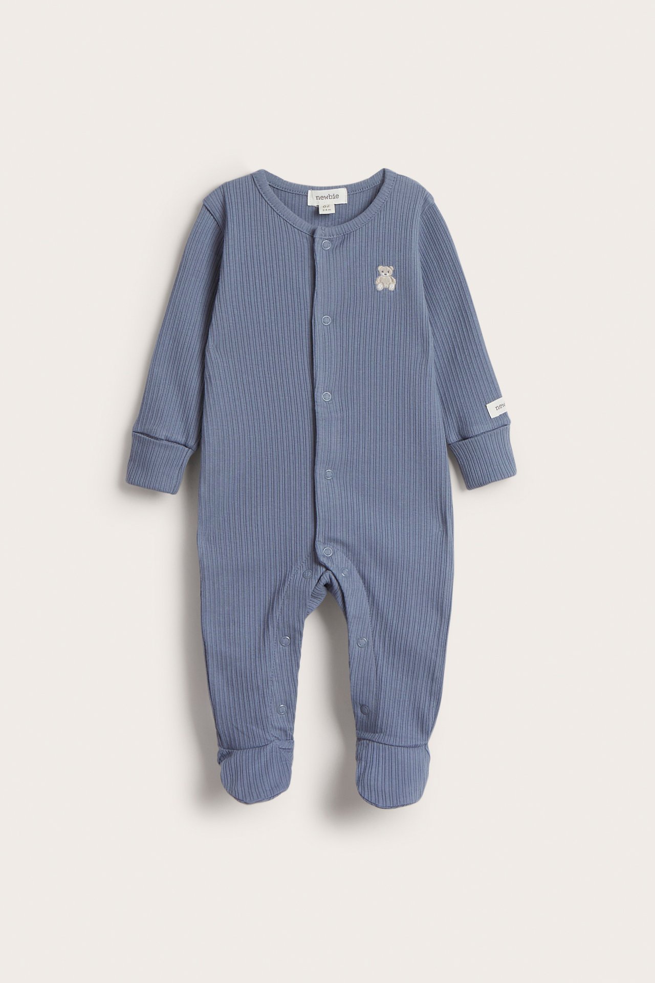 Pyjama mit Stickerei - Blau - 2