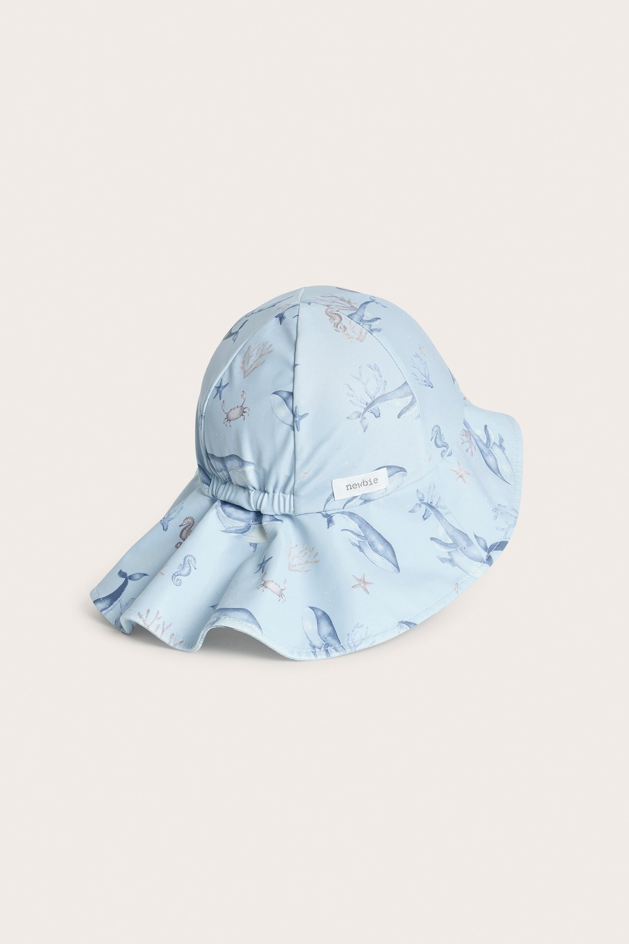 Whale-patterned UV sun hat