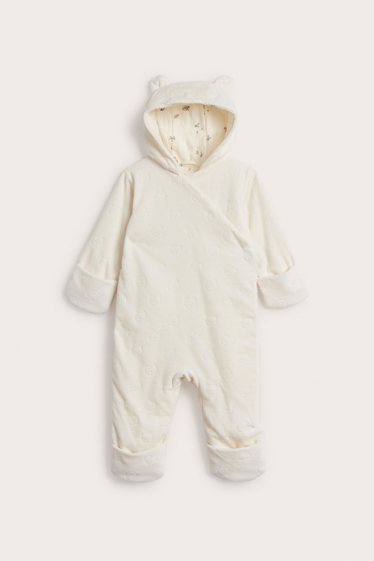 Velour coverall - Off-white - 3