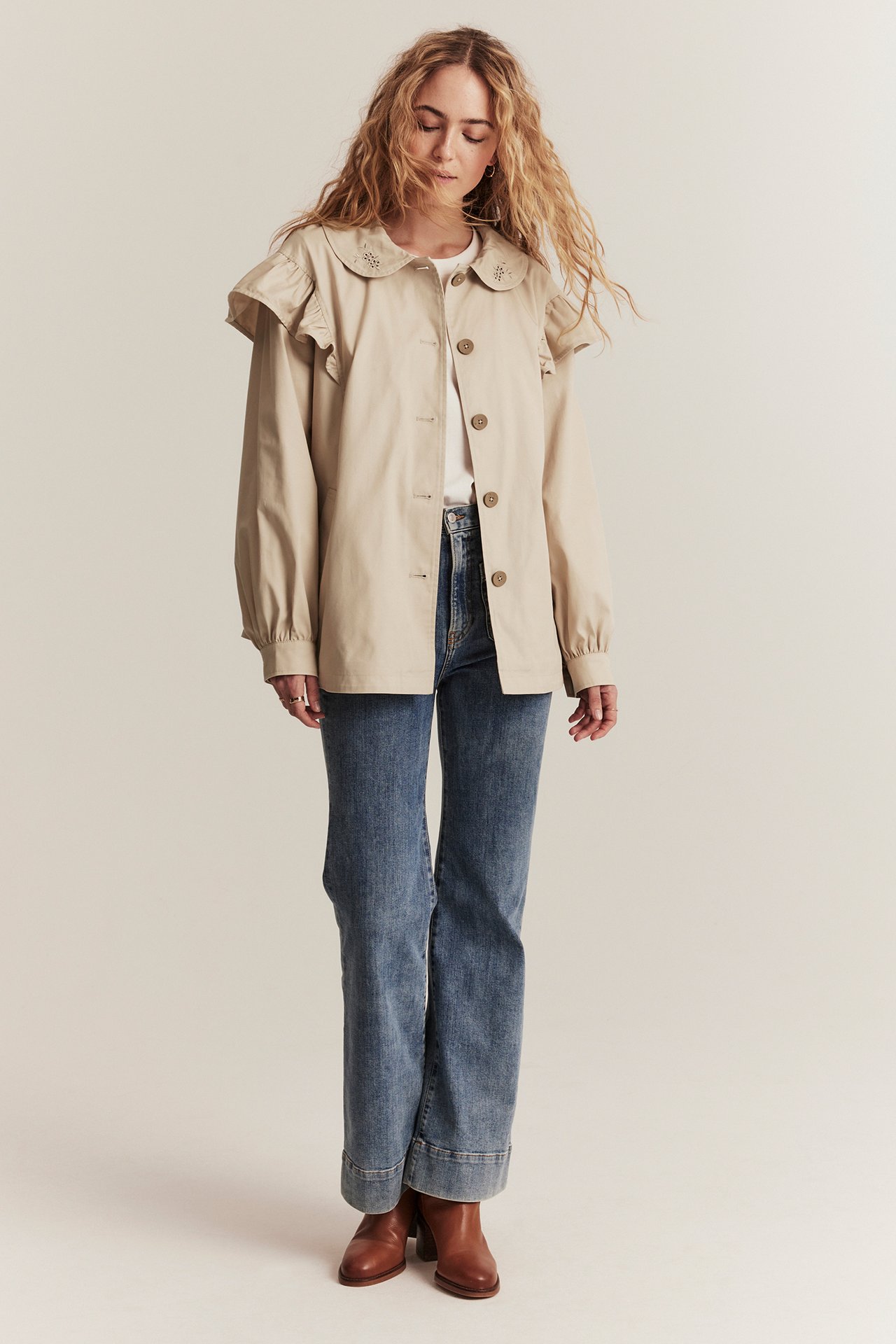 Short trench coat from Newbie Woman - Beige - 180cm / Storlek: S - 4