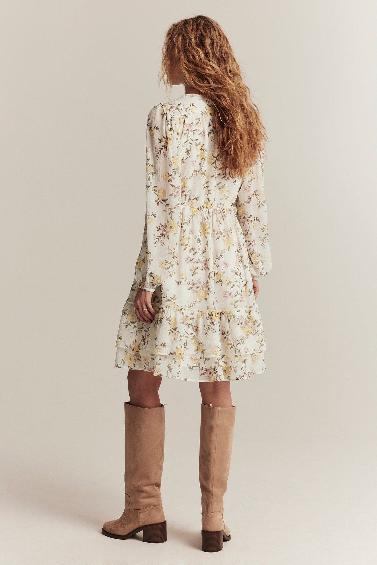 Floral chiffon dress from Newbie Woman