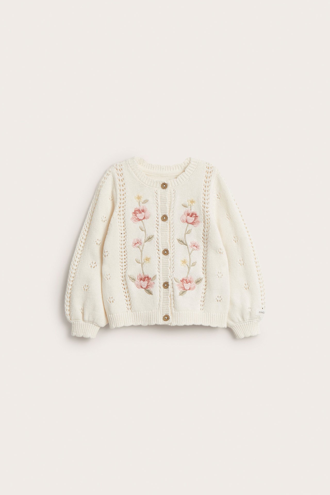 Cardigan with floral embroidery