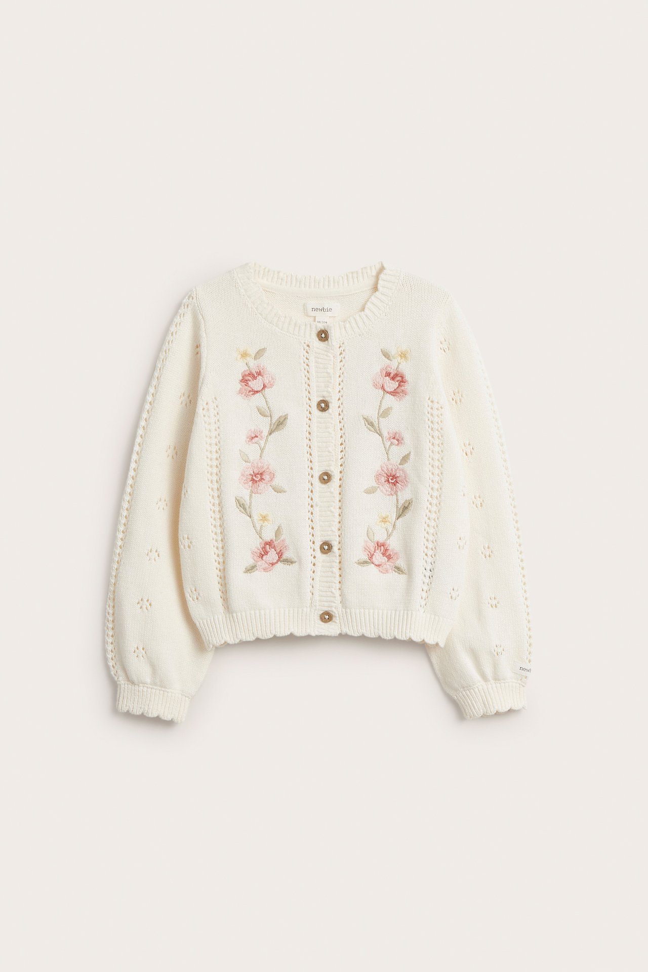 Cardigan with floral embroidery