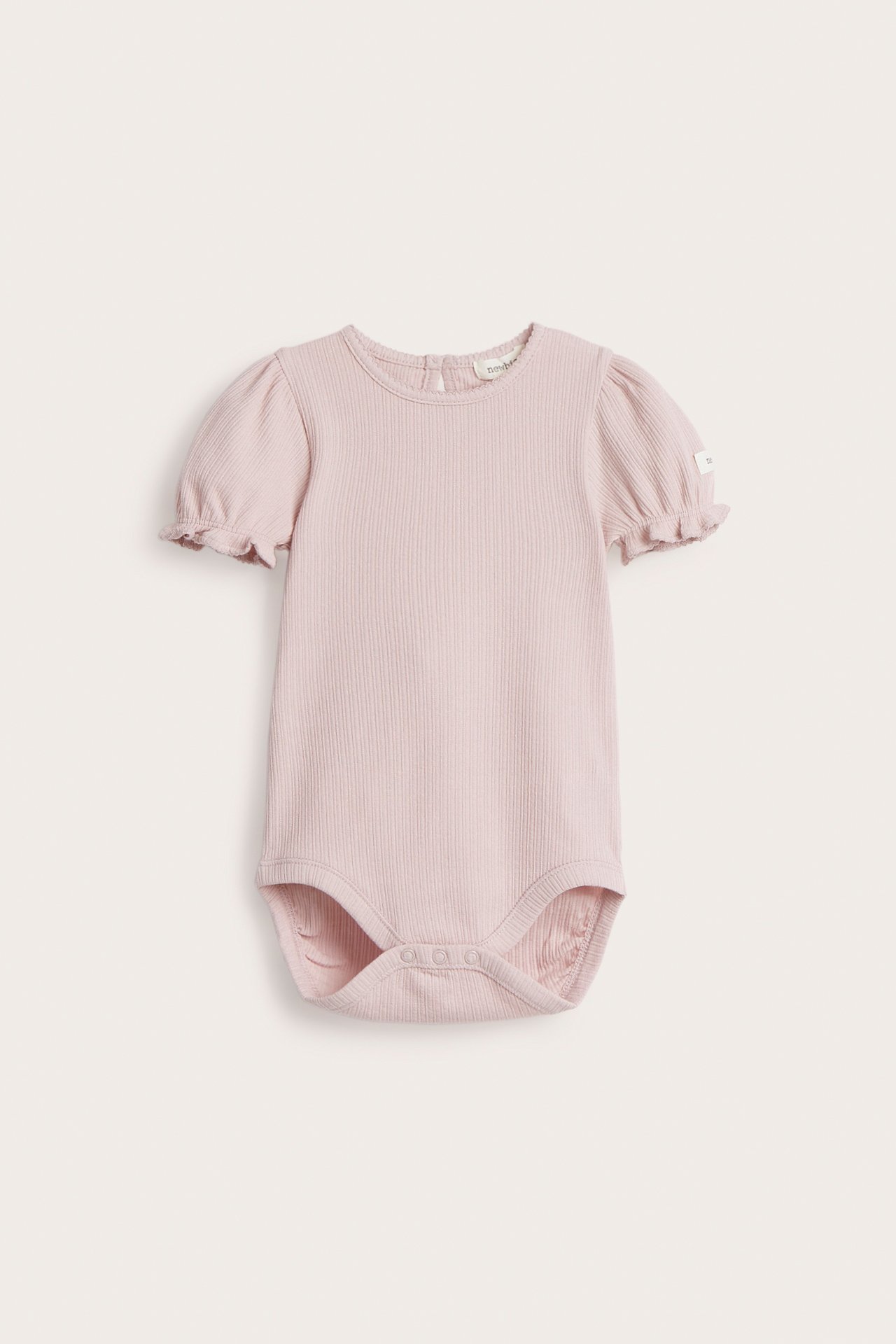 Bodysuit with puff sleeves - Pink - 2