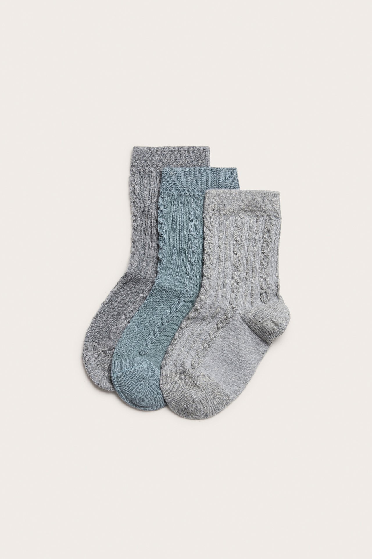 Socks 3pk - Grey mélange - 1