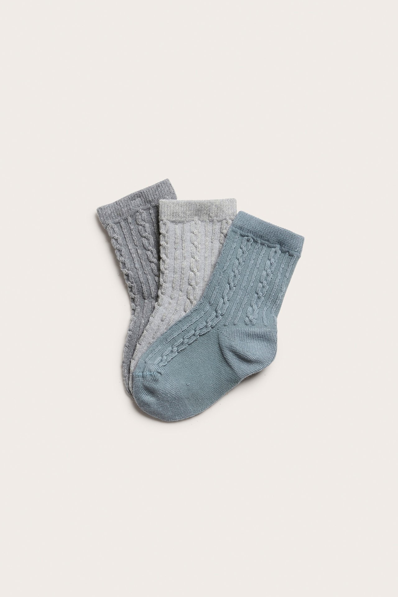Socks 3pk - Grey mélange - 1