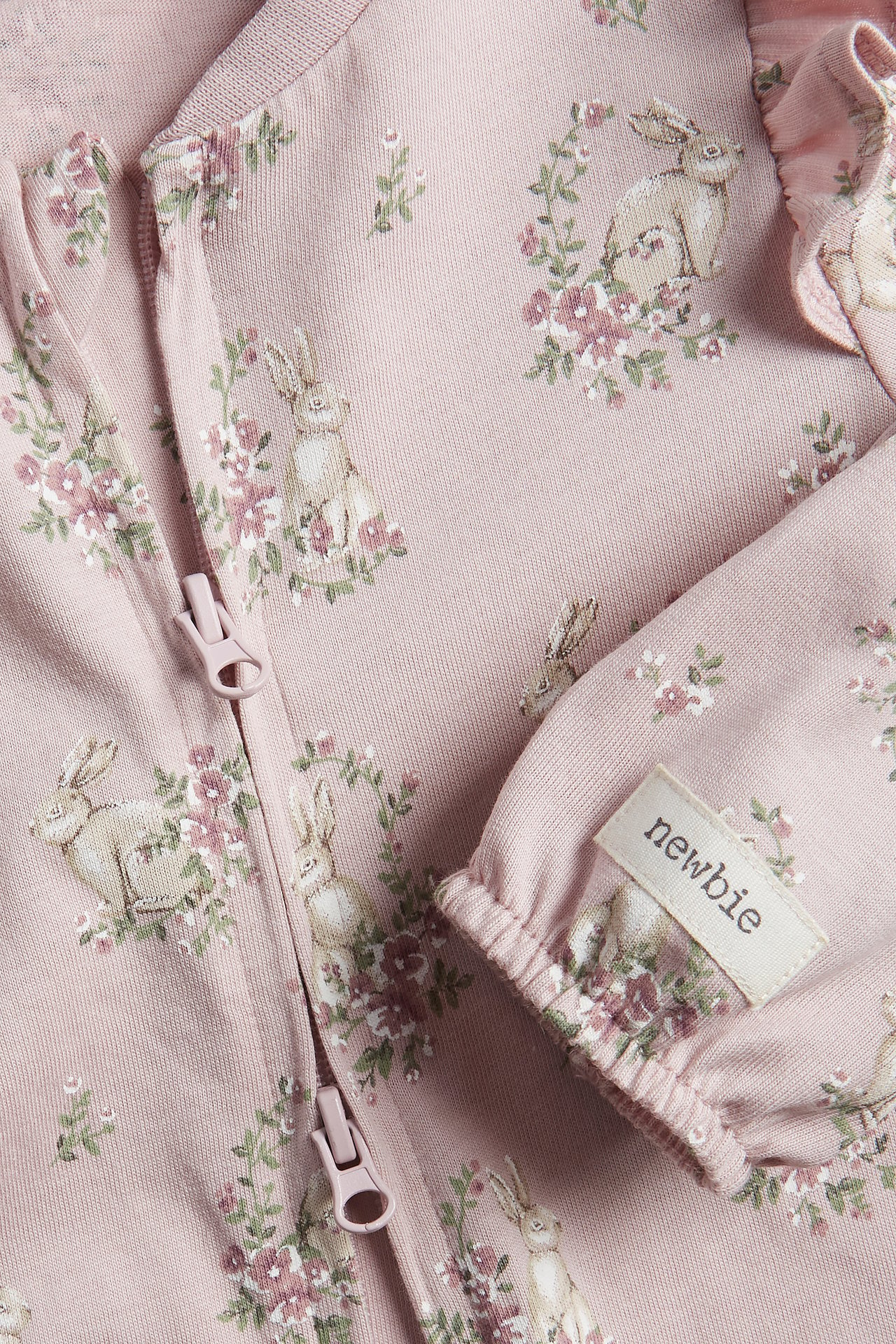 Floral pajamas with frill - Pink - 2