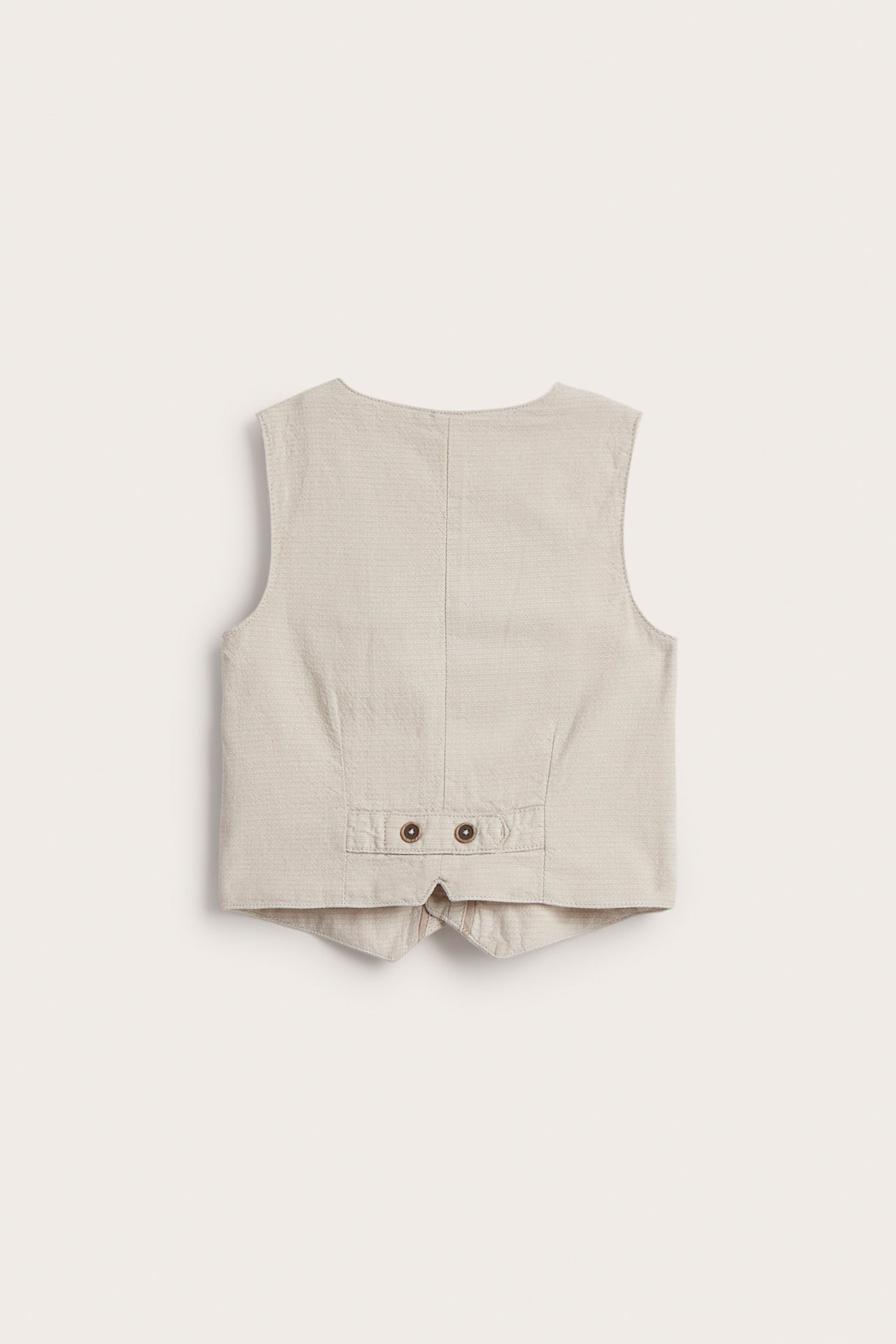 Woven vest - Beige - 8