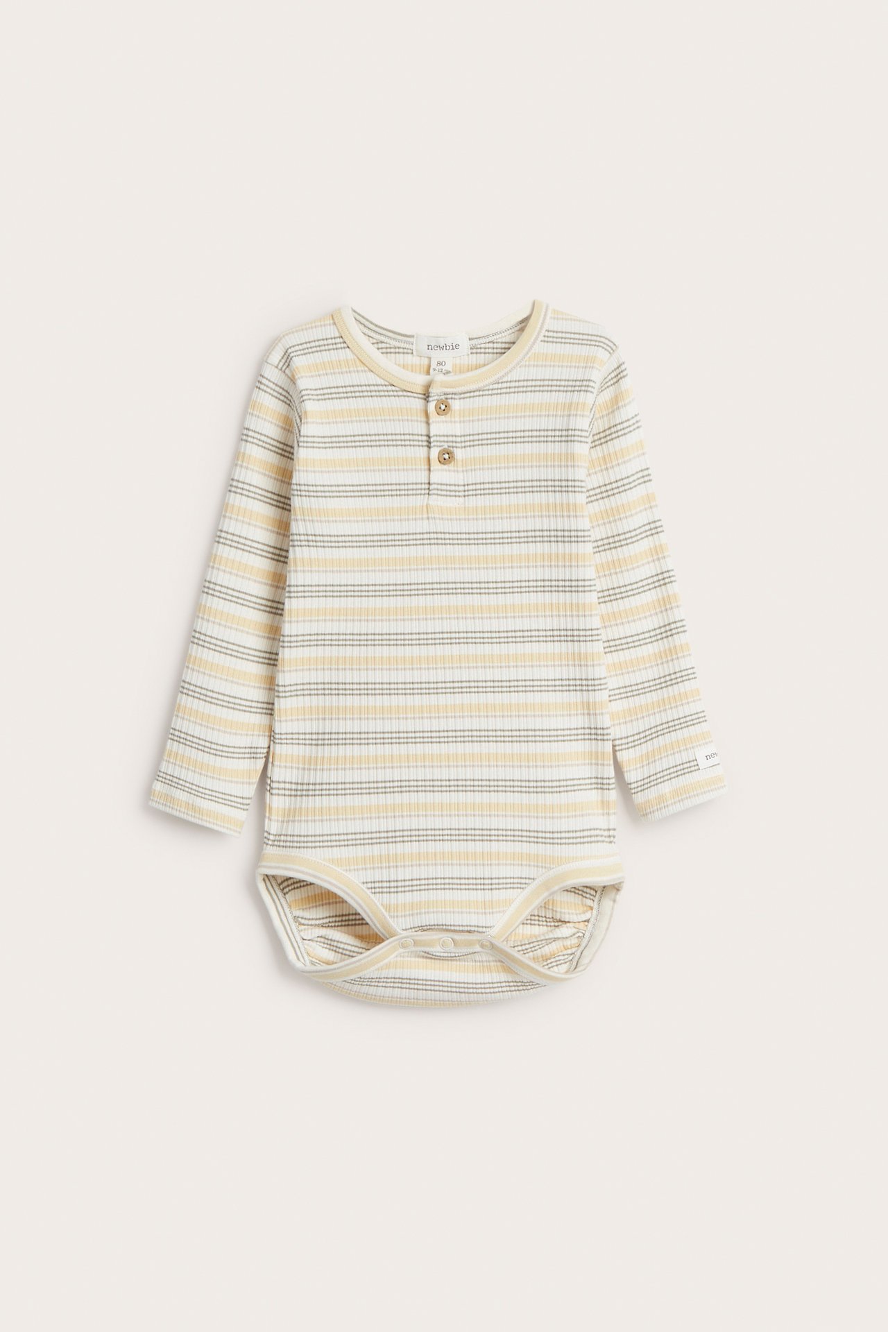 Striped long sleeve bodysuit