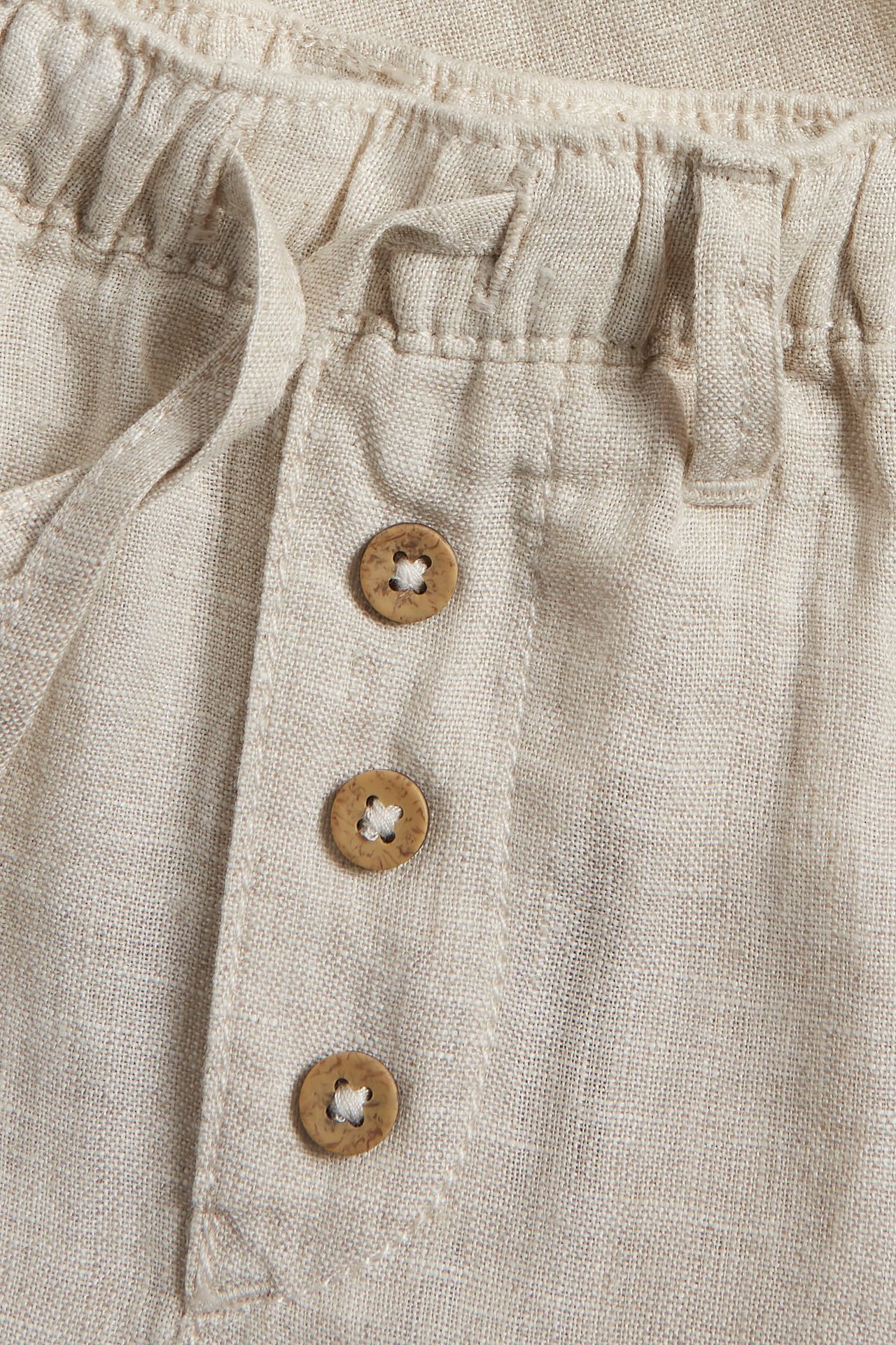 Linen trousers with drawstring