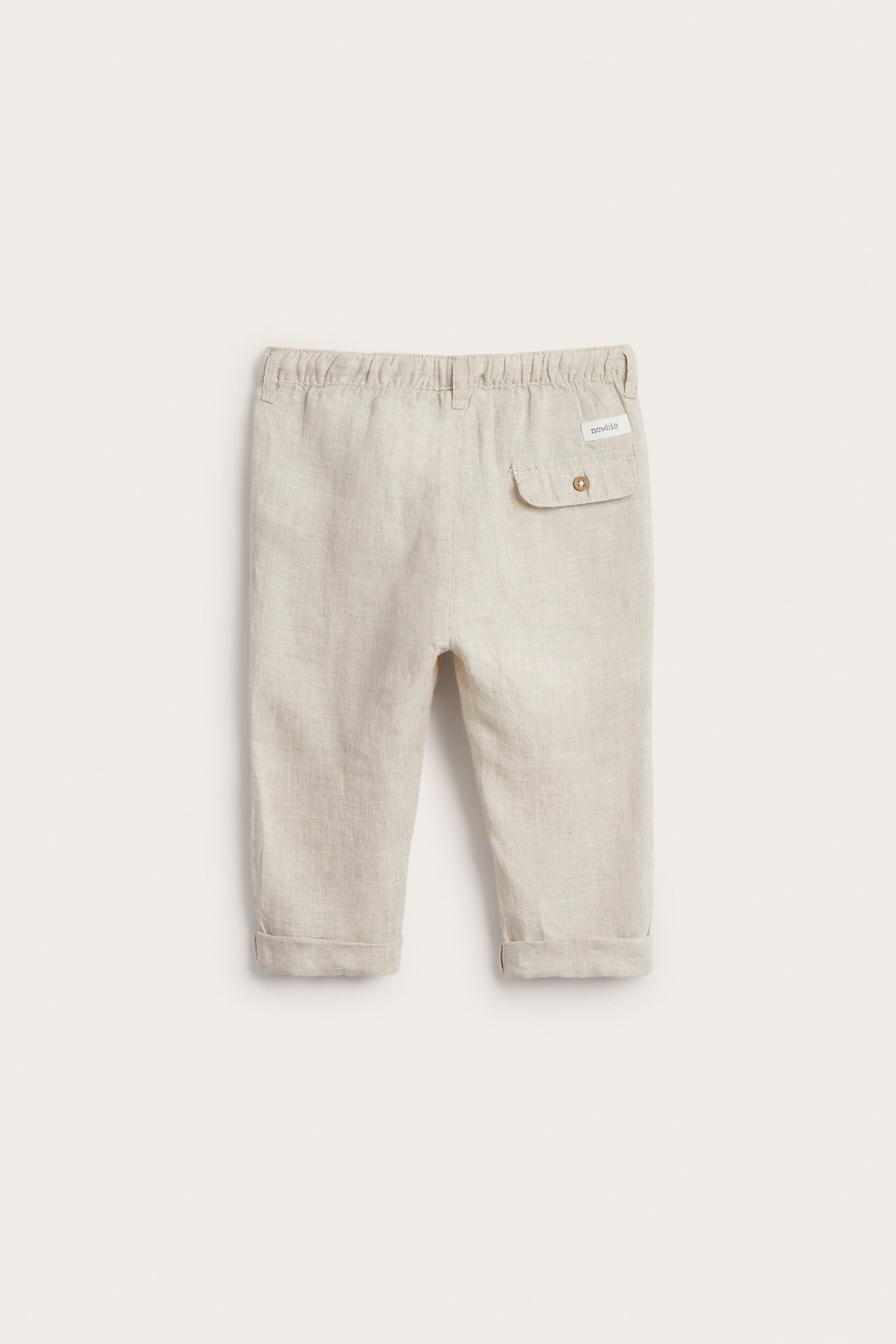 Linen trousers with drawstring