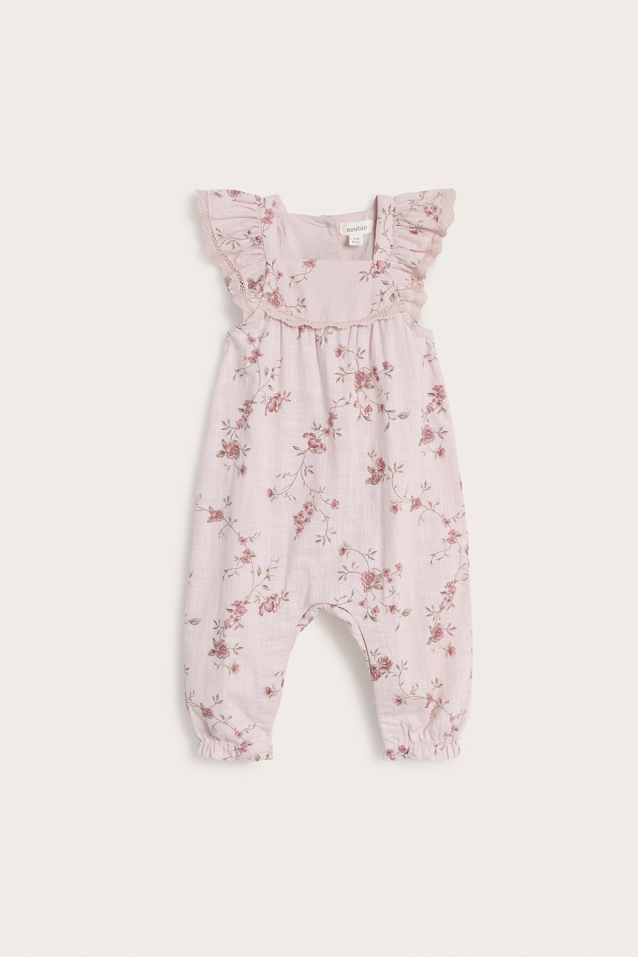 Geblümter Jumpsuit mit Rüschen - Rosa - 2