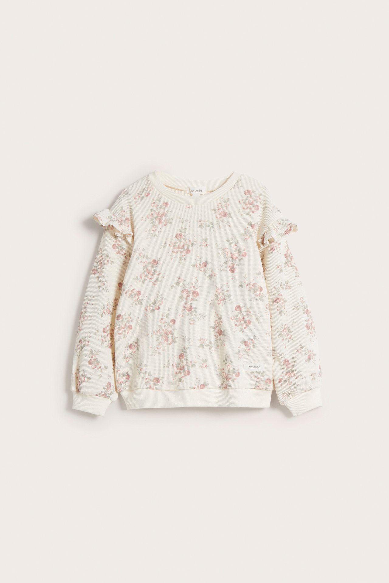 Floral waffle sweatshirt - Off-white - 5