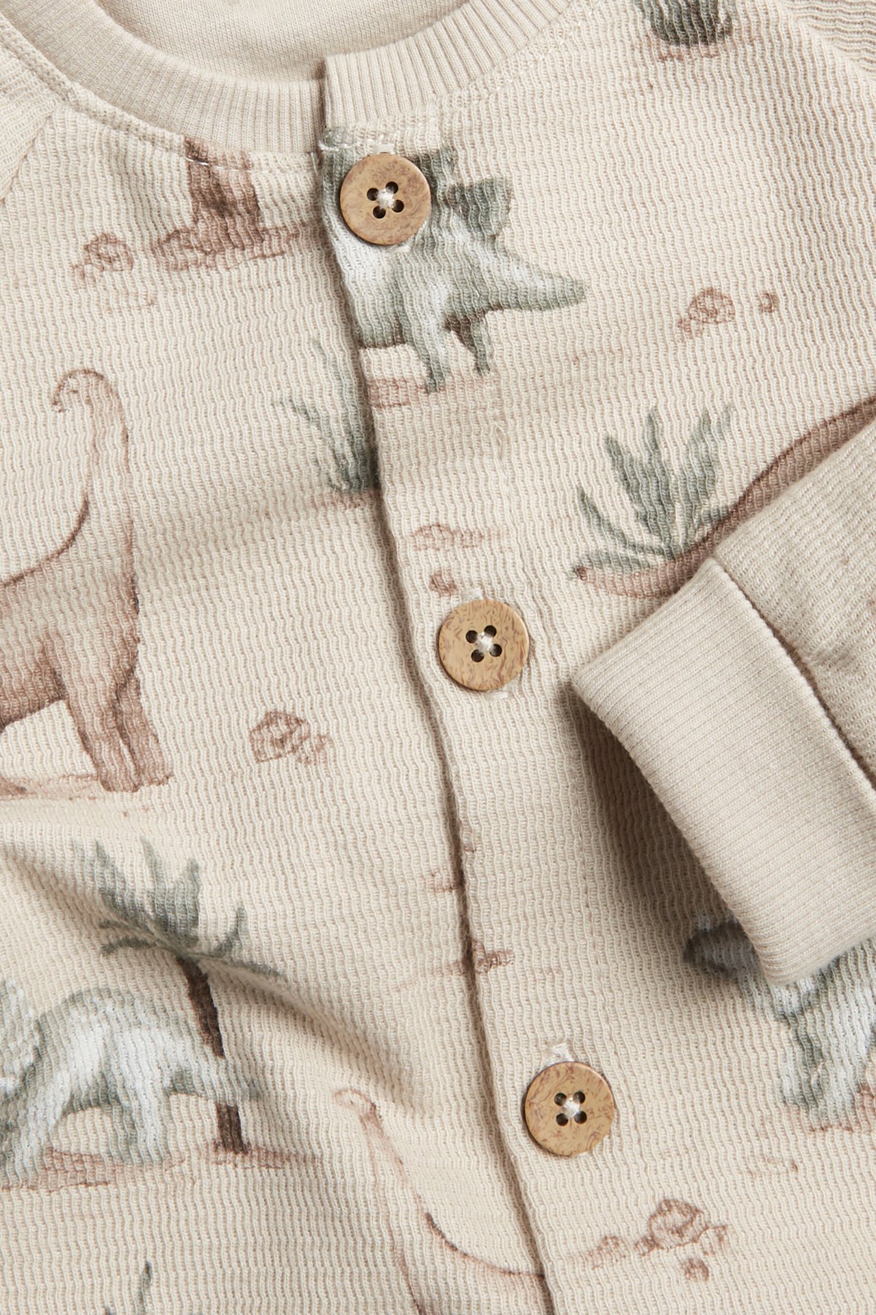 Jumpsuit with dinosaur motif - Beige - 5