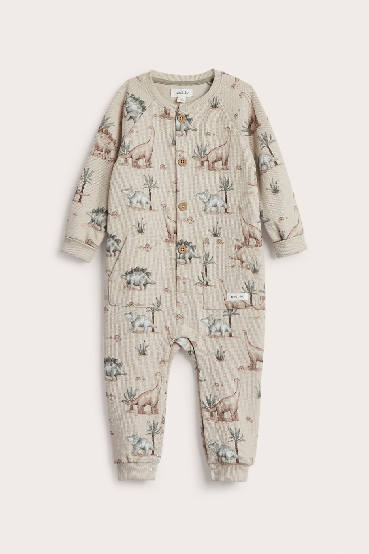 Jumpsuit with dinosaur motif - Beige - 2