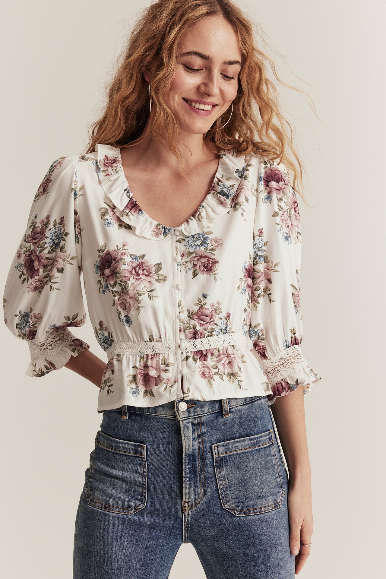 Bluse mit Rüschen von Newbie Woman