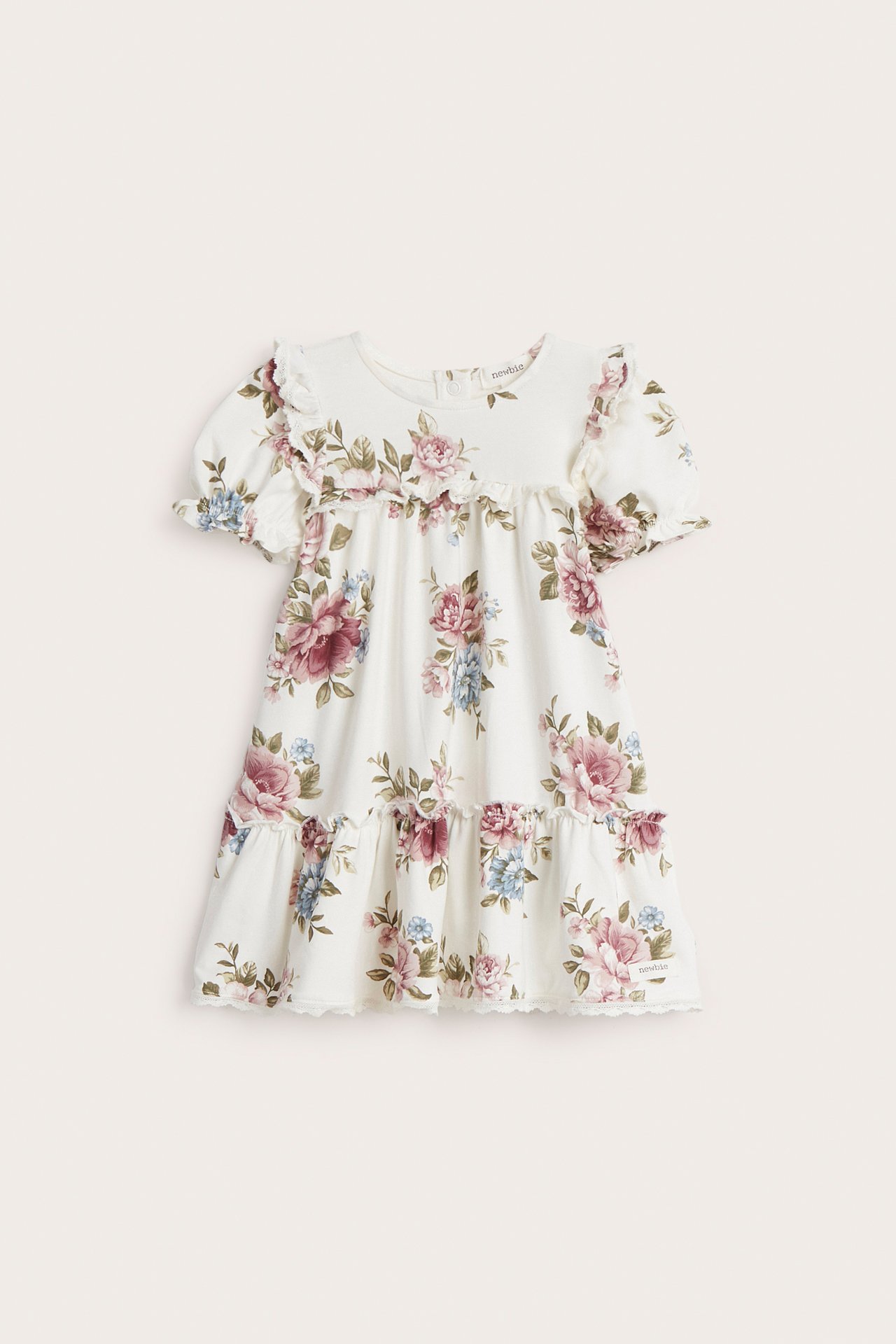 Floral dress with puff sleeves