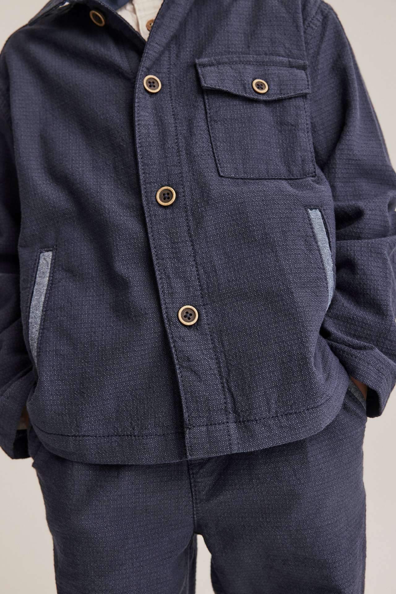 Overshirt with chest pocket - Dark blue - 7