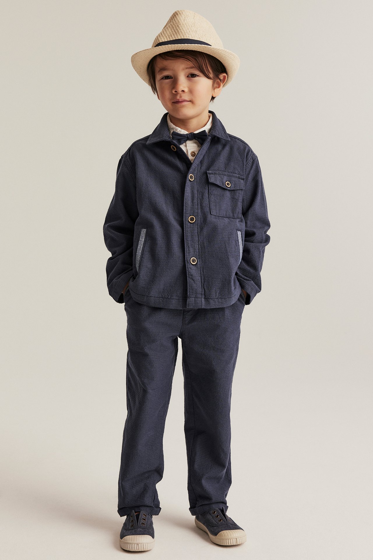 Overshirt with chest pocket - Dark blue - 4