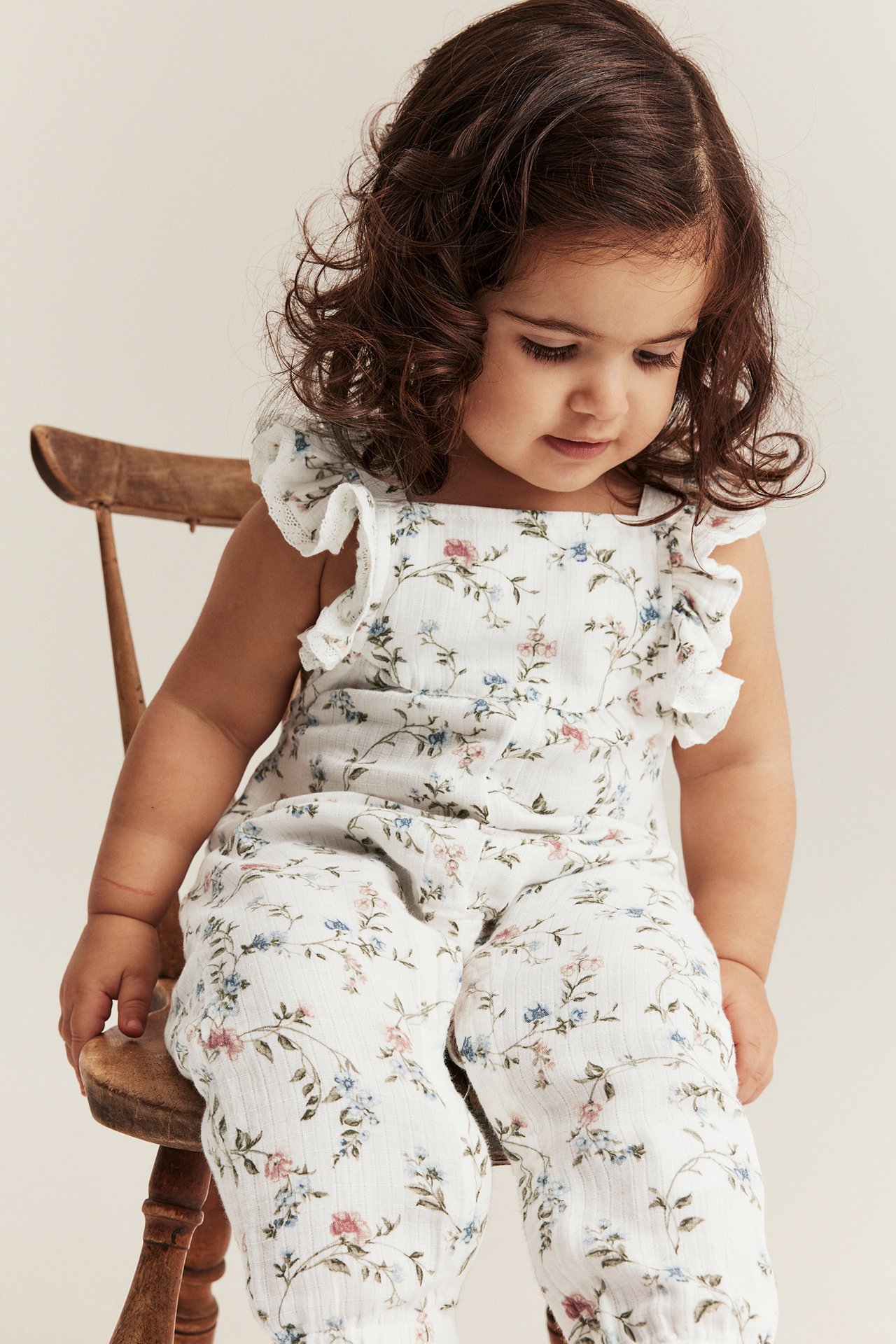 Floral dungarees