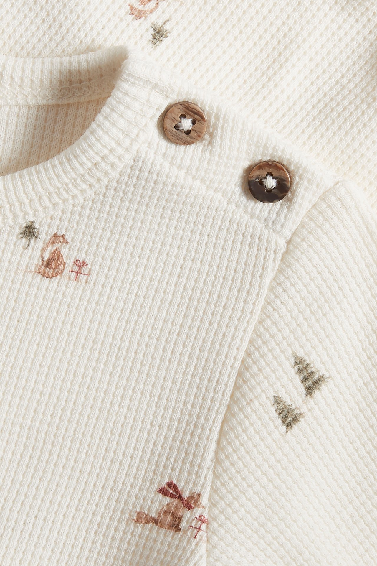 Christmas pattern bodysuit - Off-white - 1
