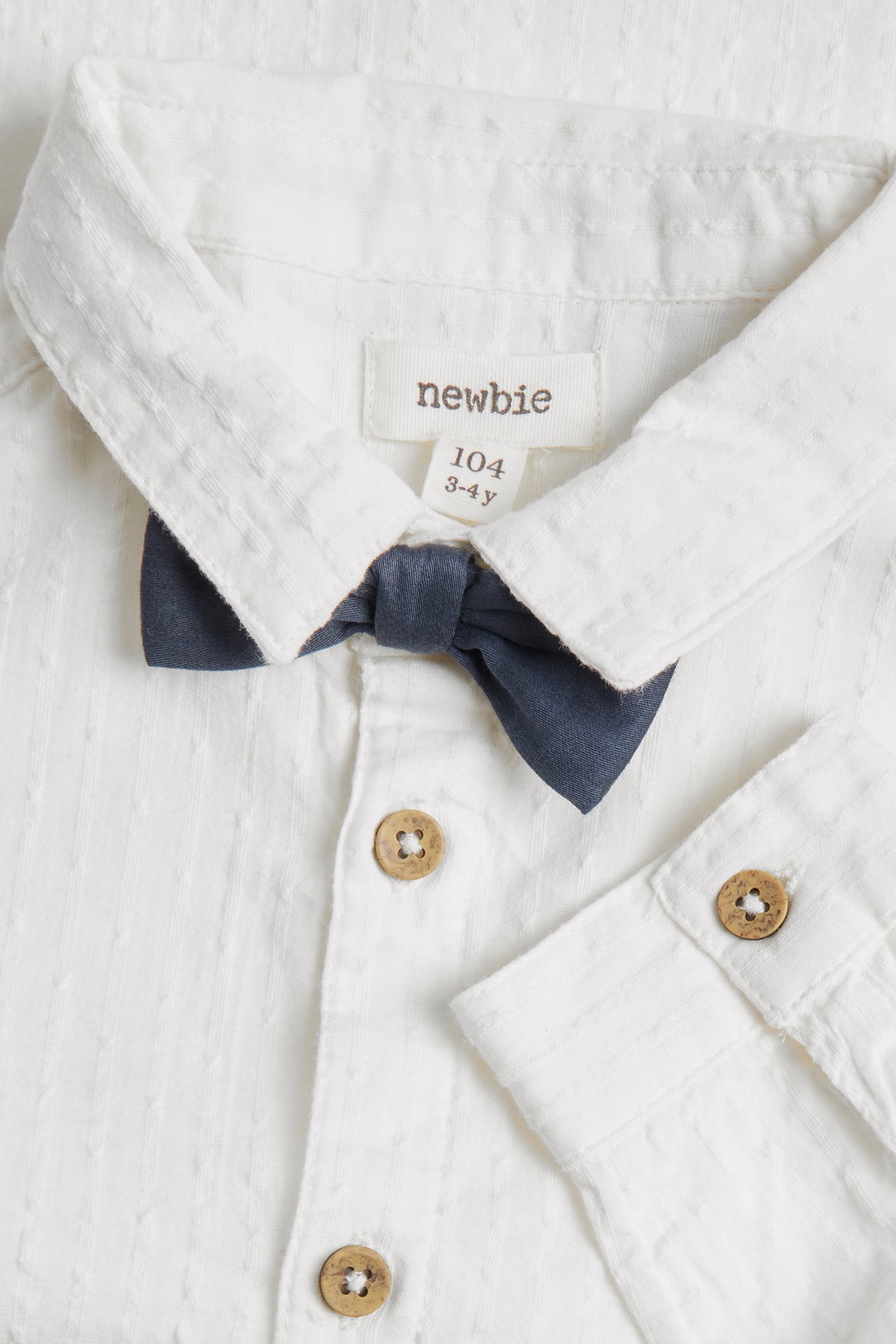 Shirt with bow tie - Off-white - 5