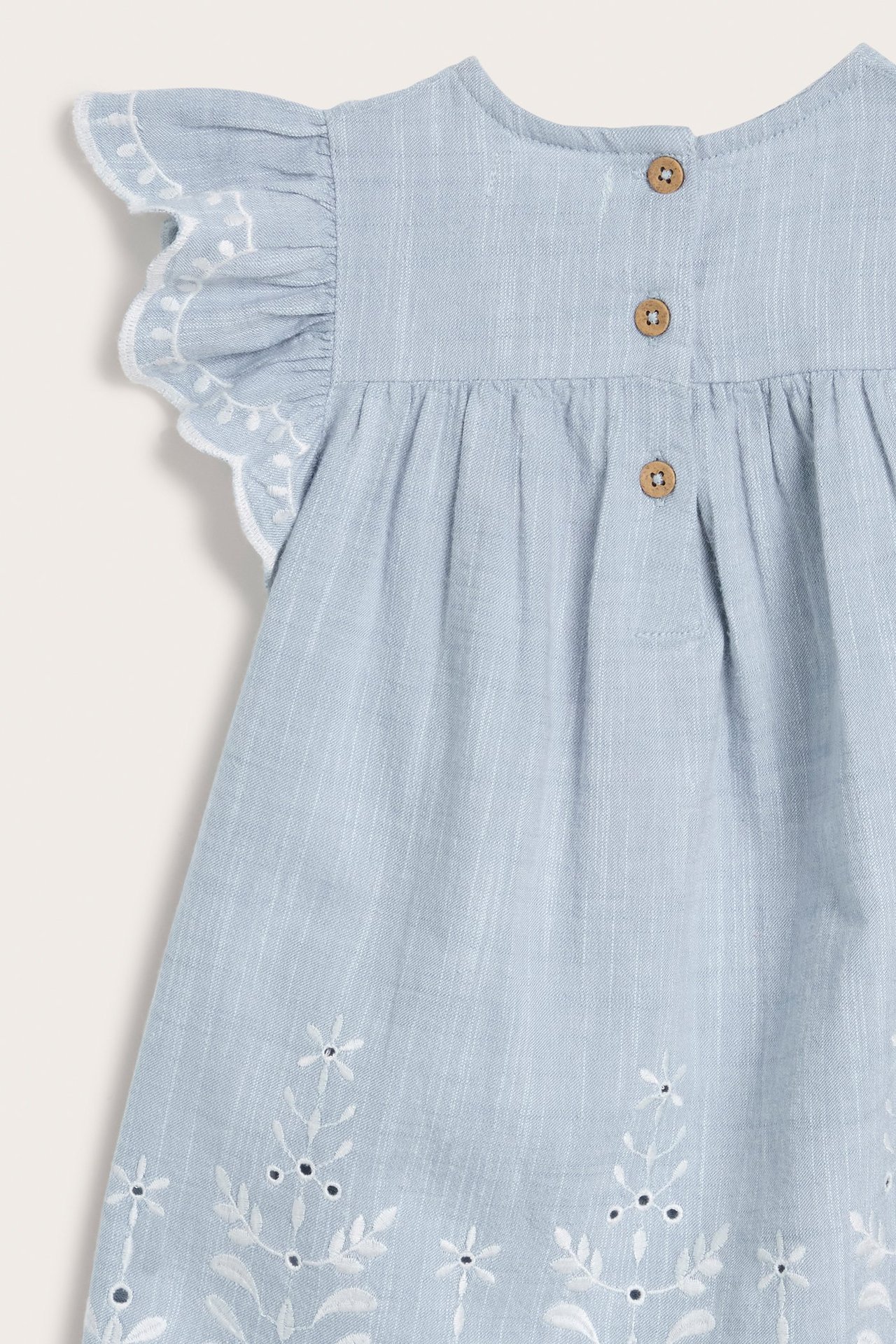 Embroidered dress - Light blue - 4