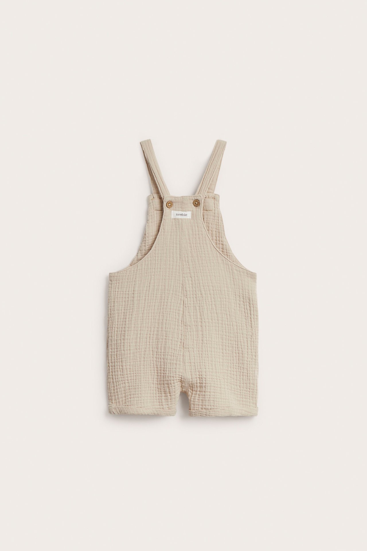 Woven dungaree shorts