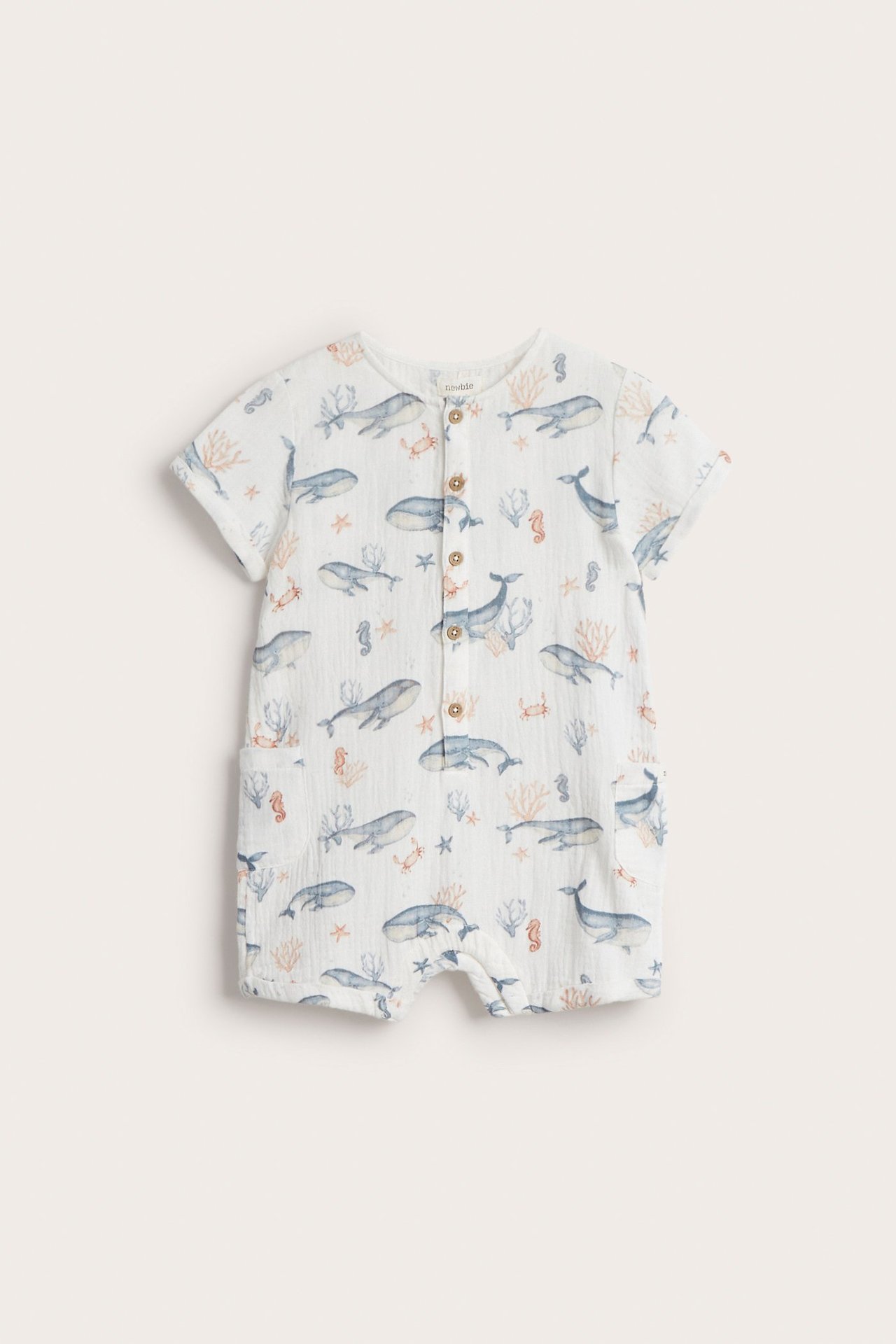 Whale pattern playsuit