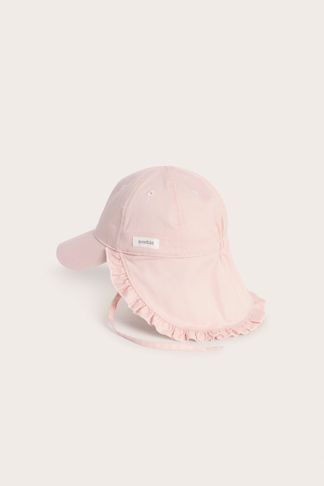 Cap with tie cords - Pink - 1