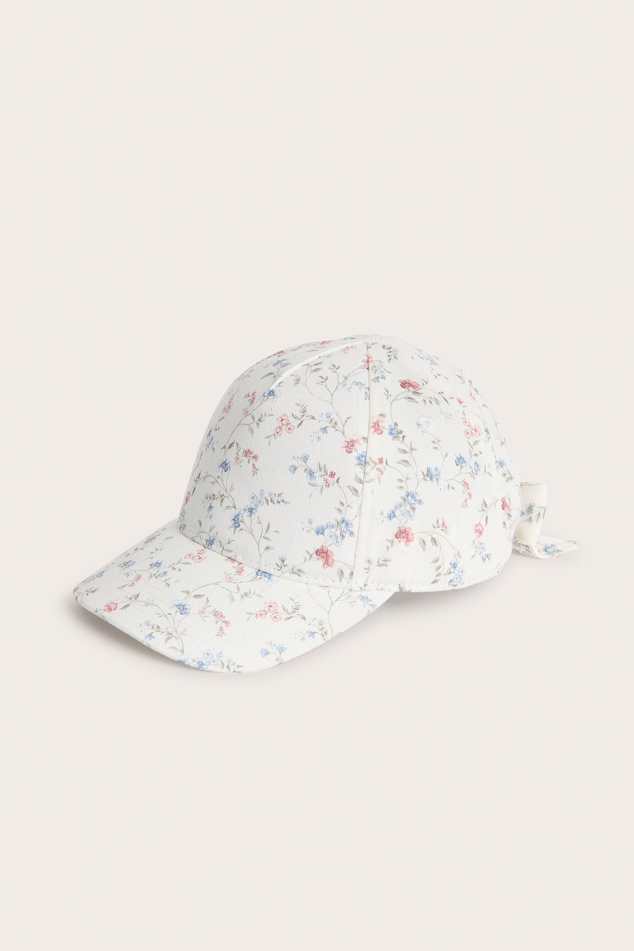 Floral cap with bow